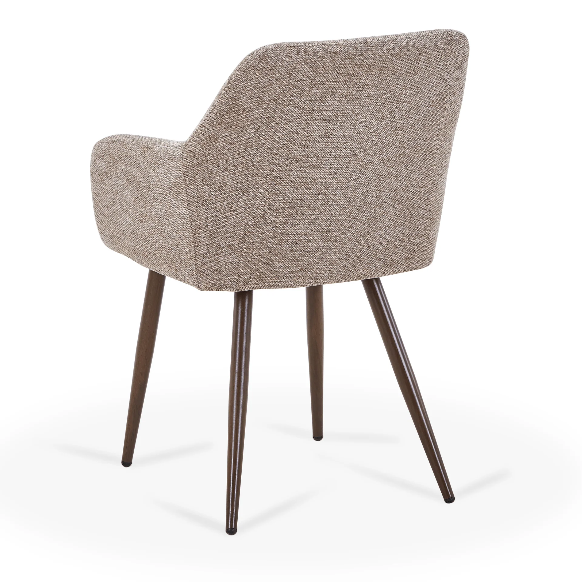 Jenna chaise de salle à manger - textile sable et aspect chêne fumé - Image 6