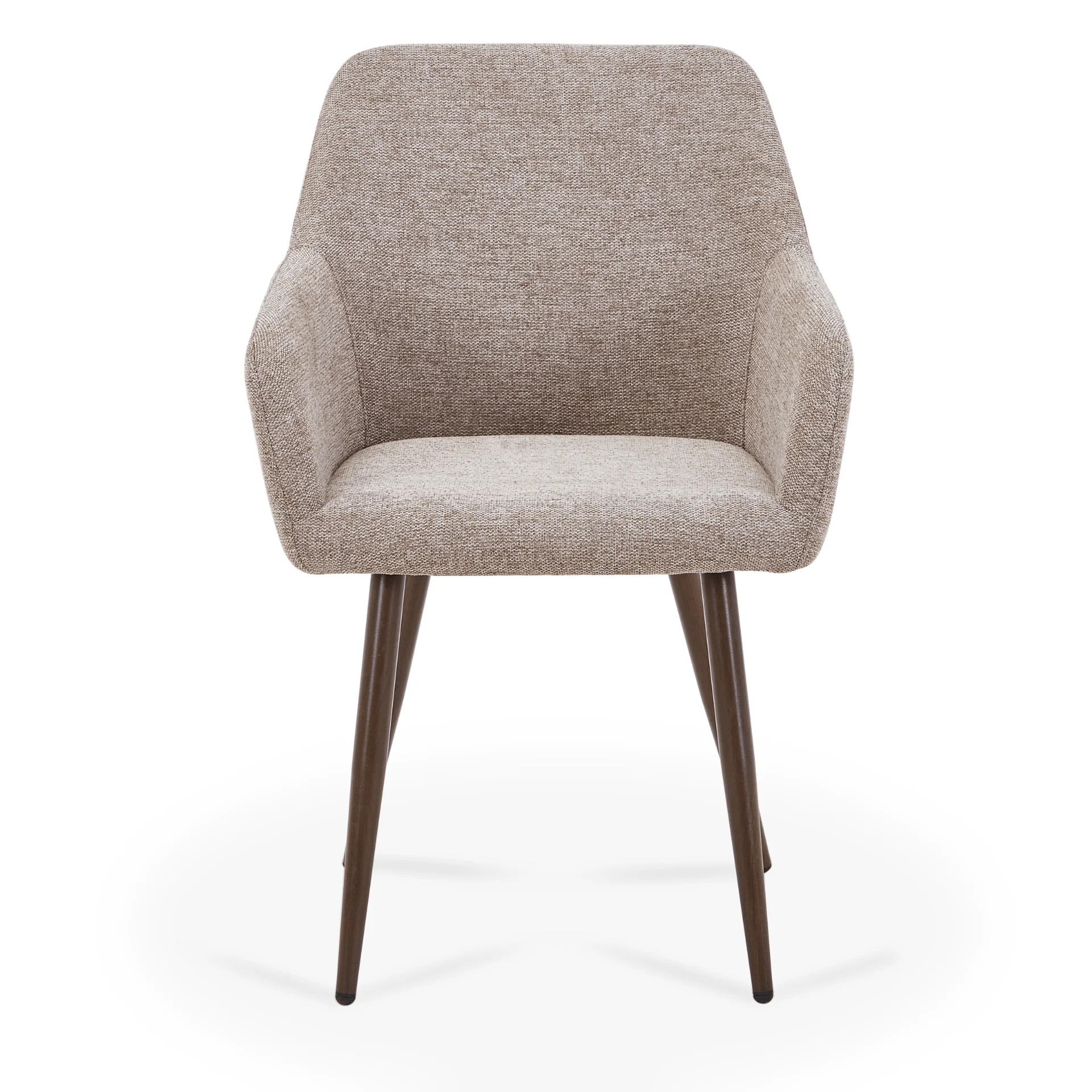 Jenna chaise de salle à manger - textile sable et aspect chêne fumé - Image 7