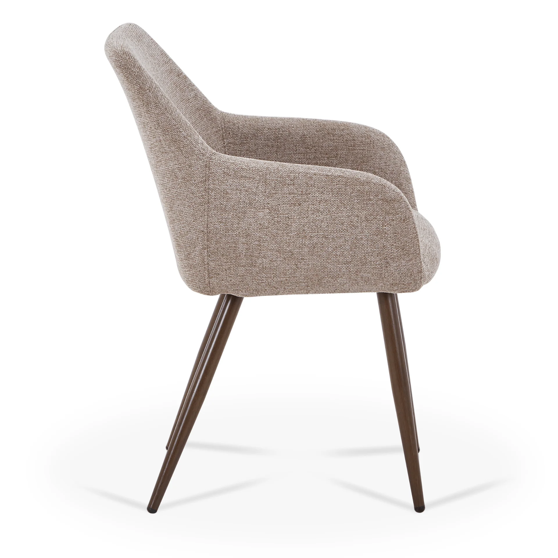 Jenna chaise de salle à manger - textile sable et aspect chêne fumé - Image 8