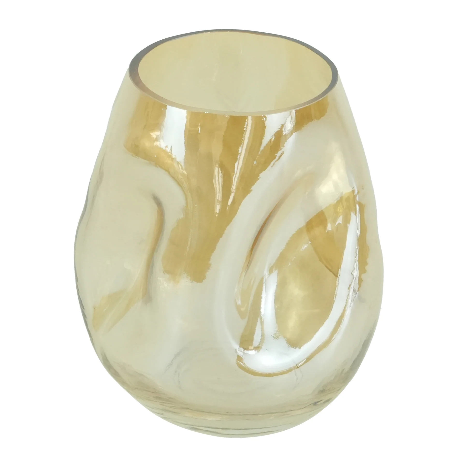 Joy verre vase fumé 18 cm - Image 2