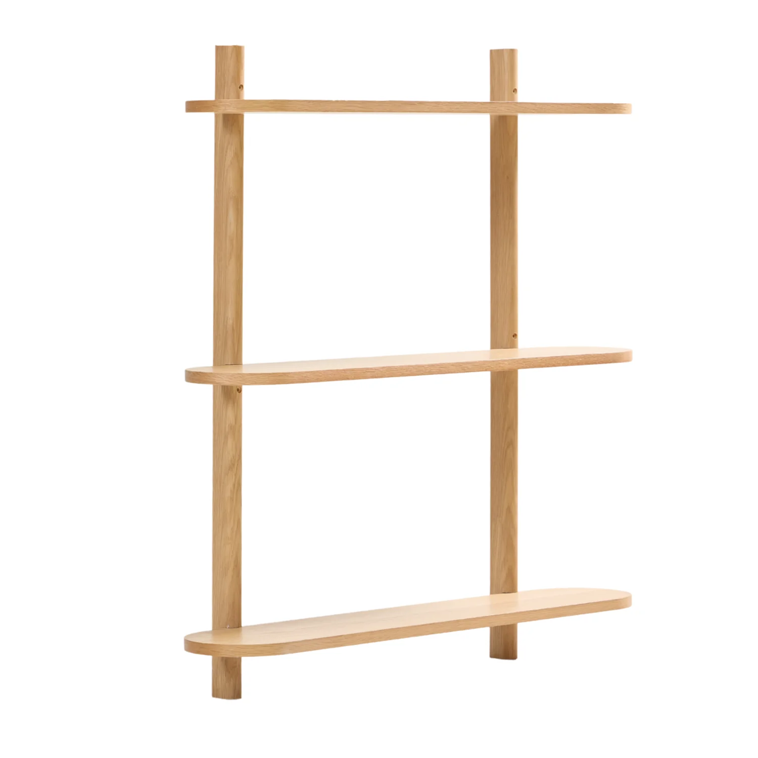 Juliet etagere murale en chene avec 3 etageres H 100 x P 22 x L 90 cm