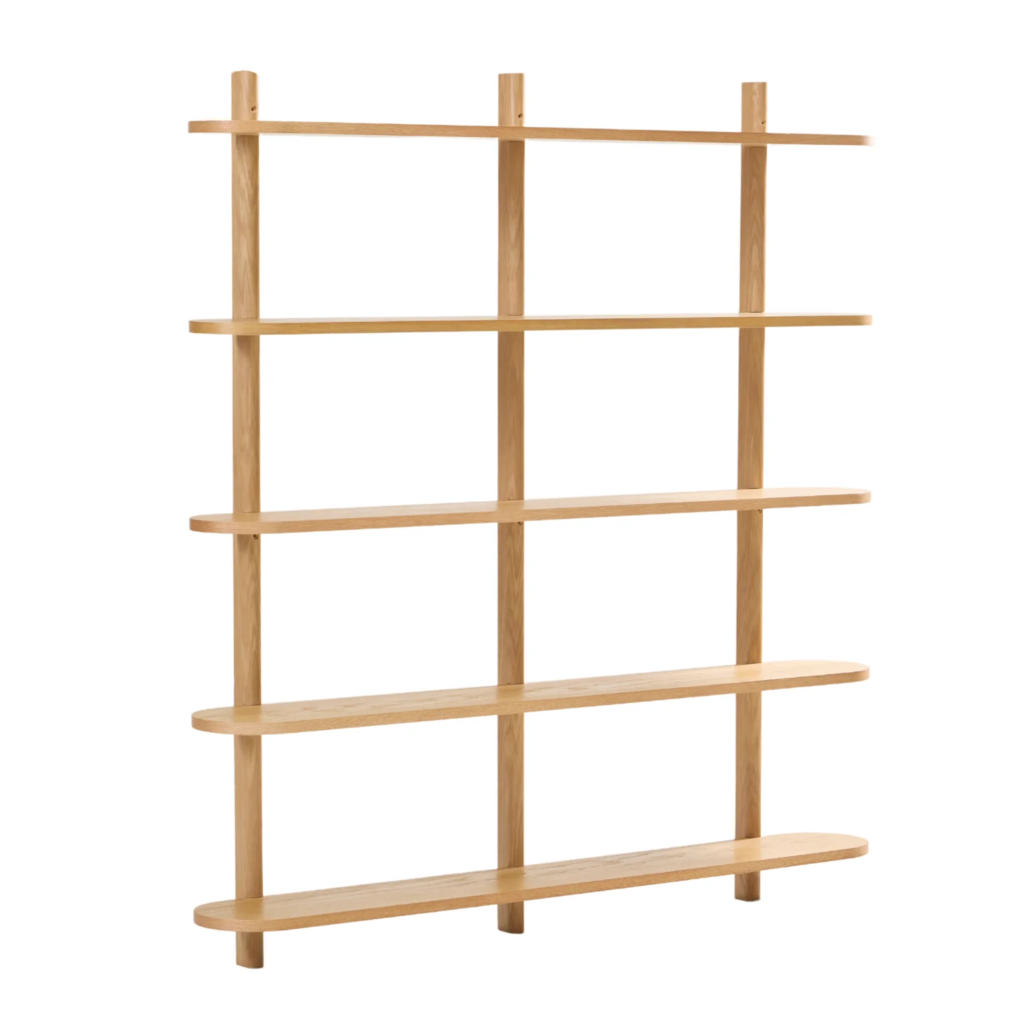 Juliet etagere murale en chene avec 5 etageres H 140 x P 22 x L 130 cm