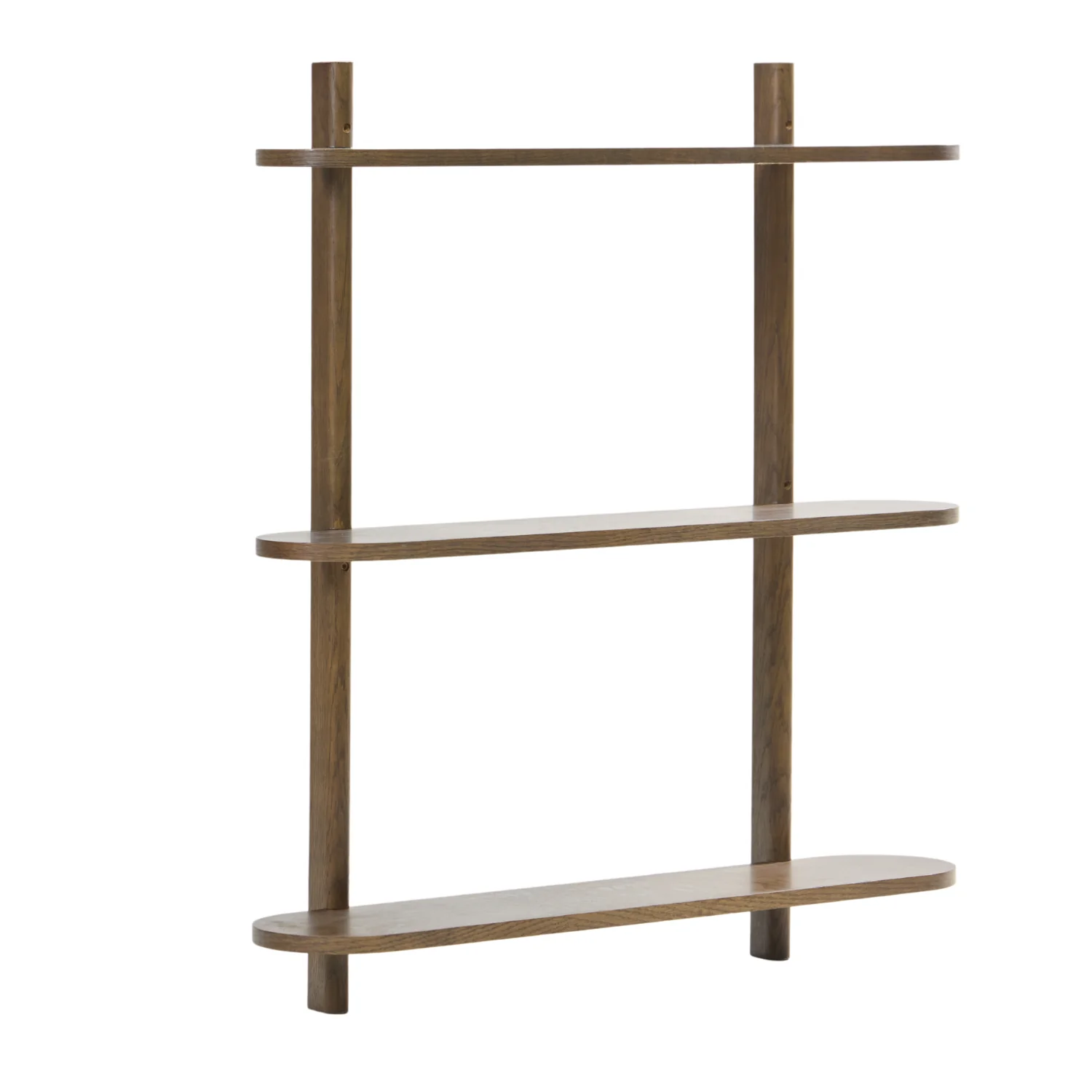 Juliet etagere murale en chene fume avec 3 etageres H 100 x P 22 x L 90 cm