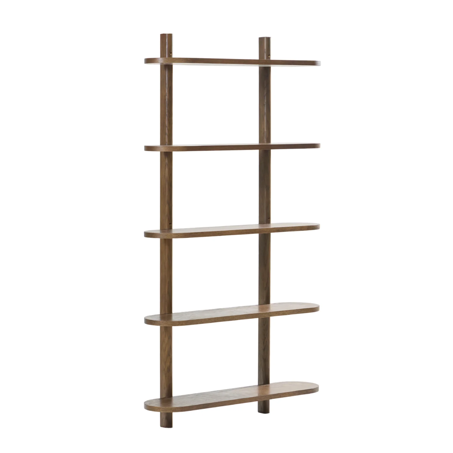 Juliet etagere murale en chene fume avec 5 etageres H 140 x P 22 x L 75 cm