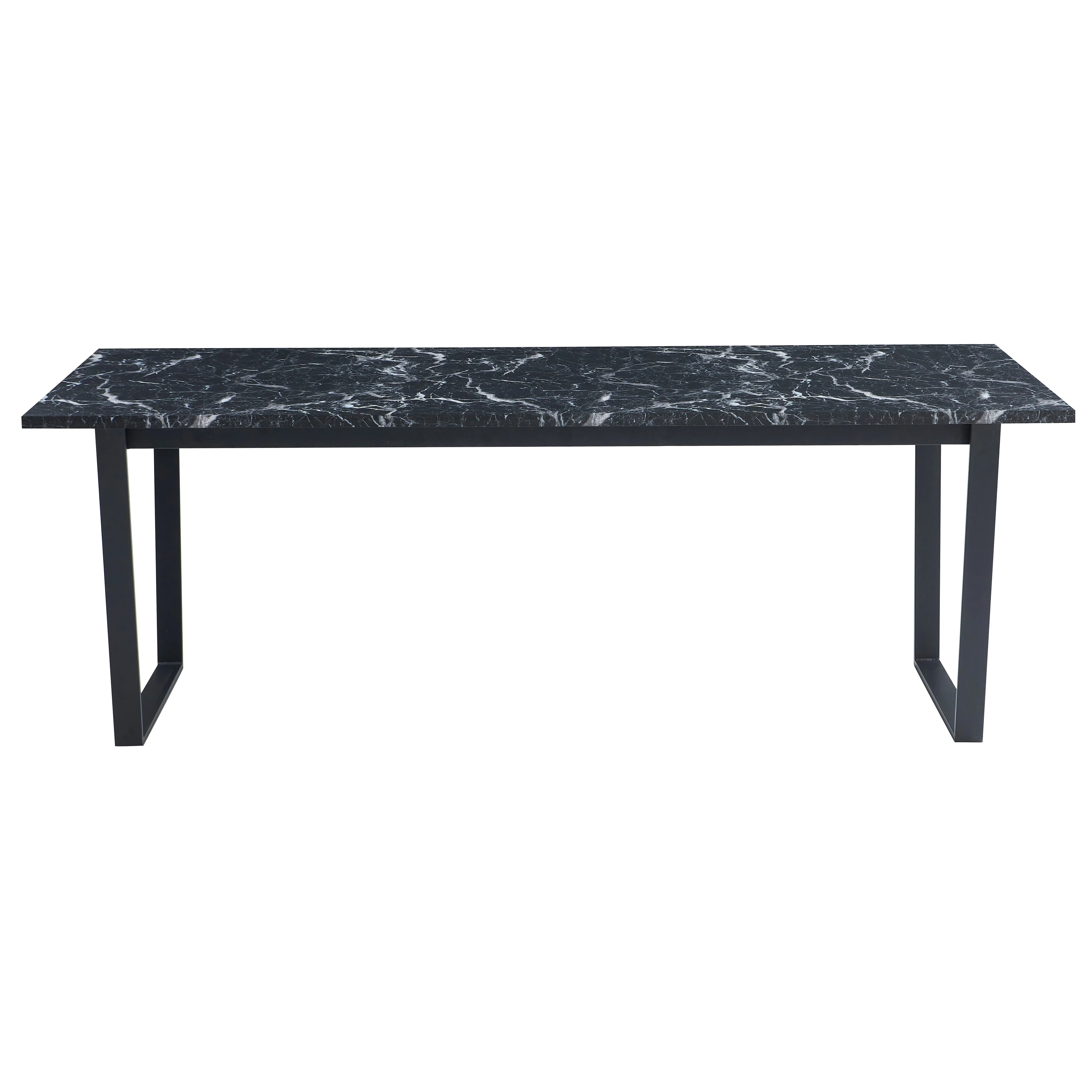 Karl - Table de salle à manger en imitation marbre 210 x 90 cm - Image 3