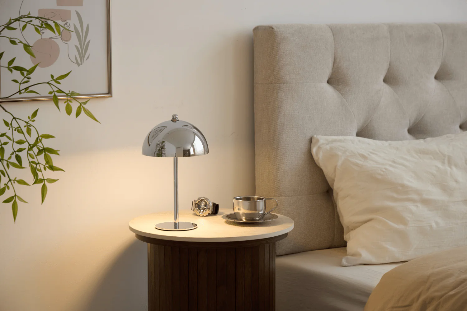 Lampe à poser Bloom Chrome - Image 3