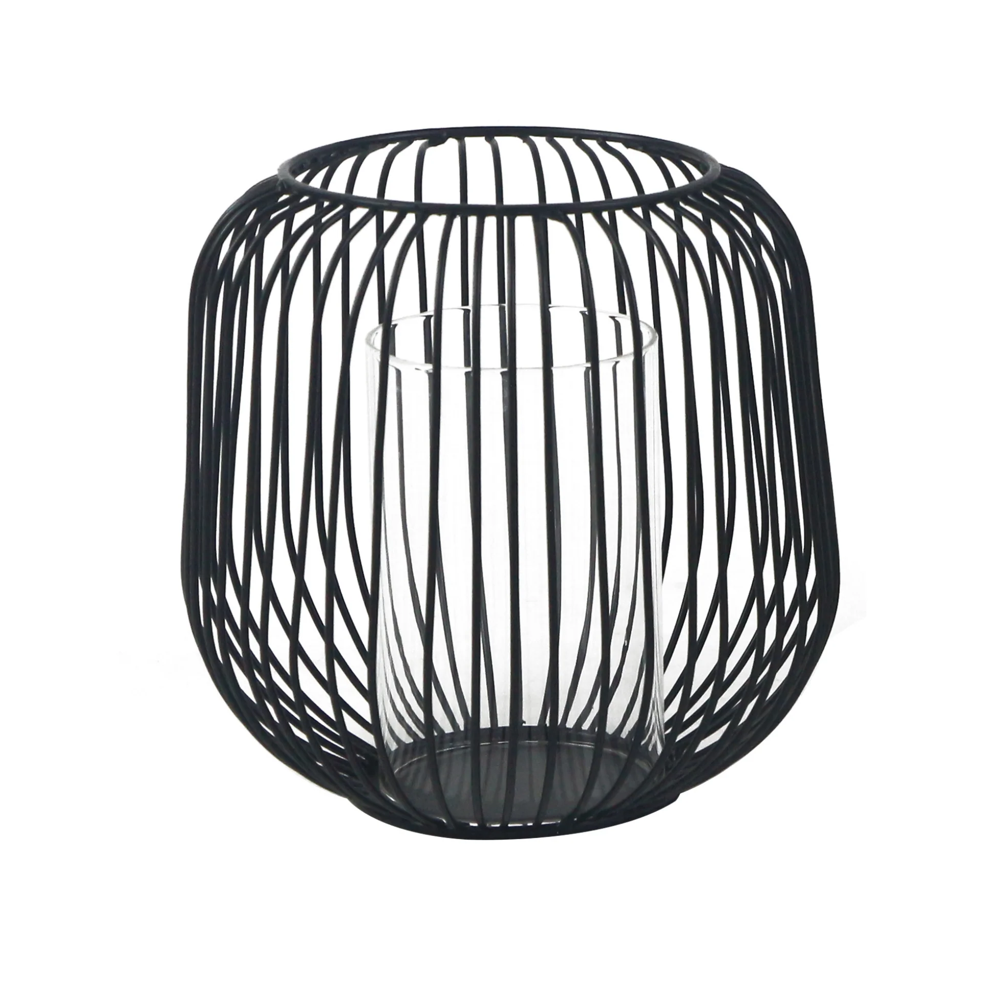 Aja Lanterne en métal noir 17 cm