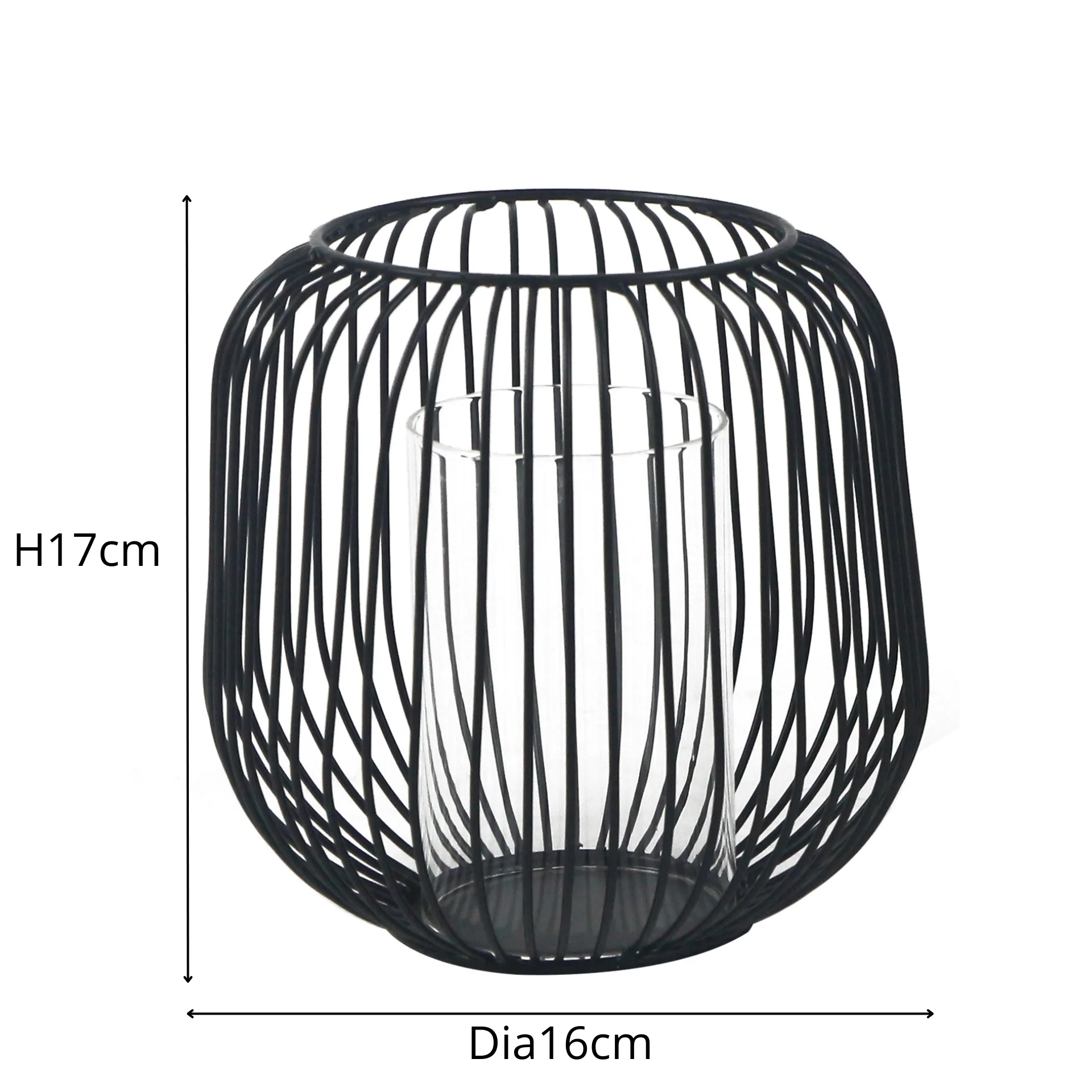 Aja Lanterne en métal noir 17 cm - Image 4