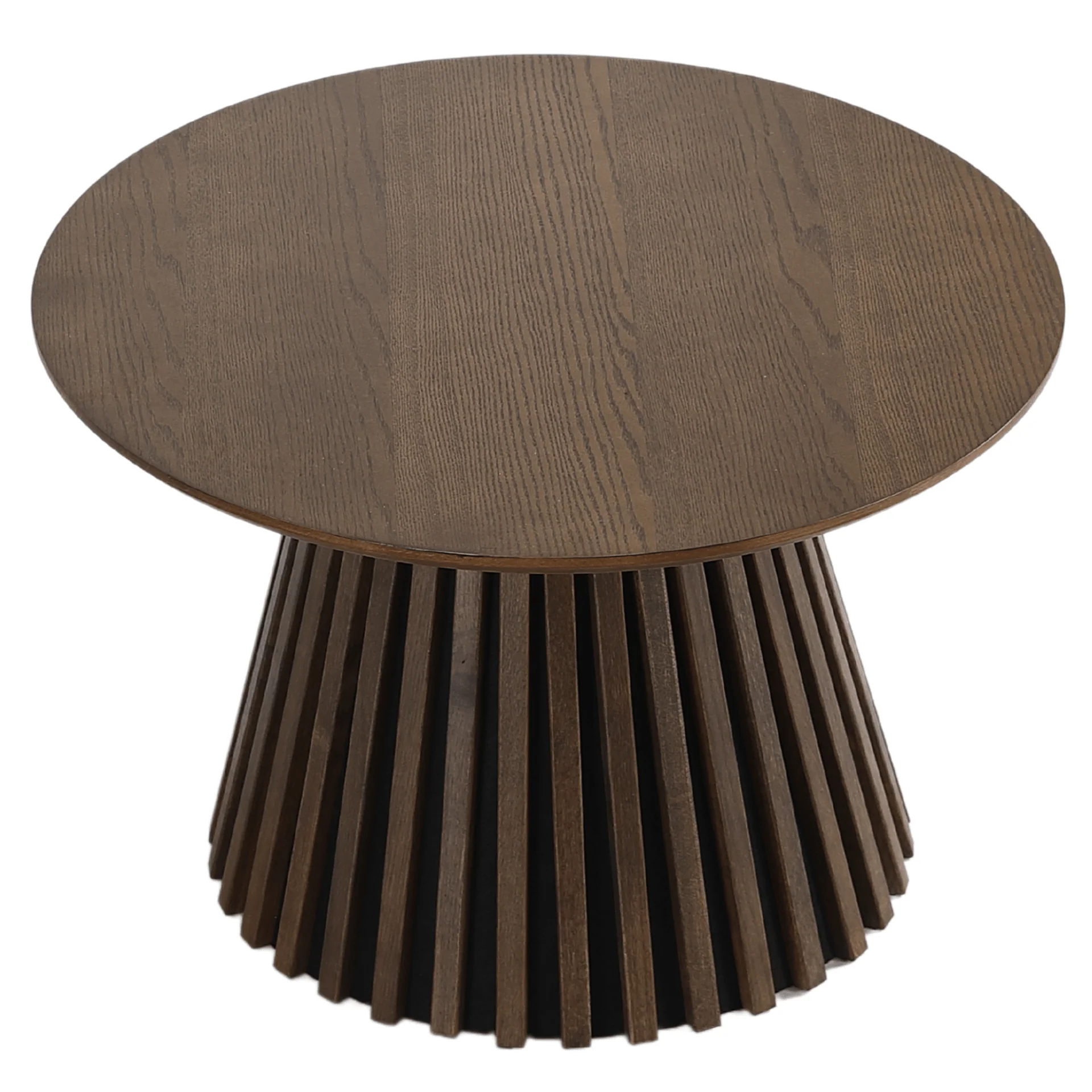 Lewis table basse à lattes chêne fumé Ø70 cm - Image 5