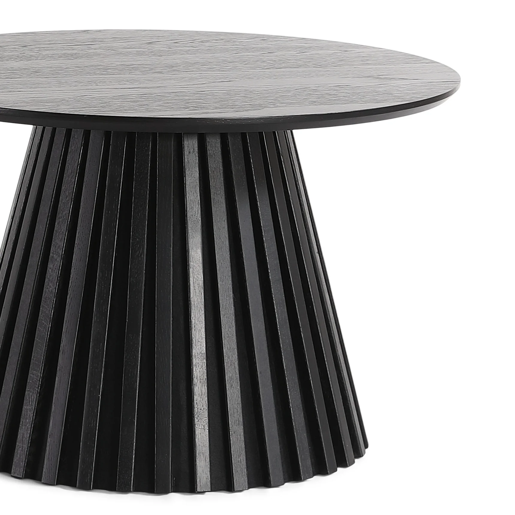 Lewis table basse à lattes noir Ø70 cm - Image 4