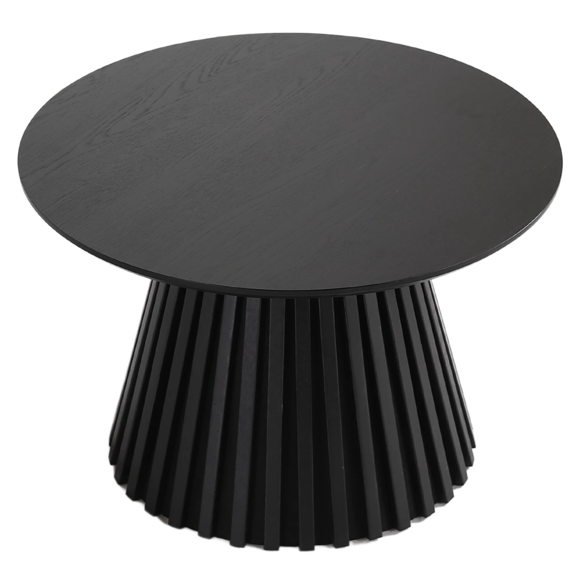 Lewis table basse à lattes noir Ø70 cm - Image 5