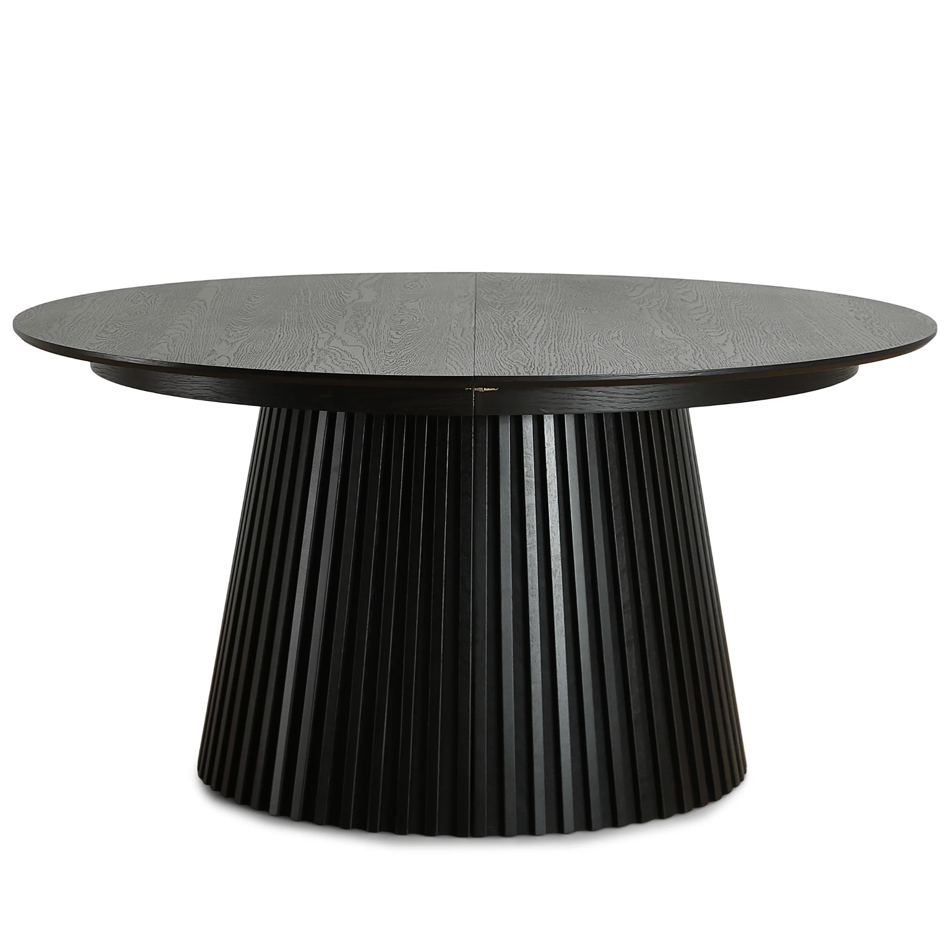 Lewis - Table ronde en noyer noir avec rallonge 150/190/230 cm - 2 rallonges incluses - Image 4