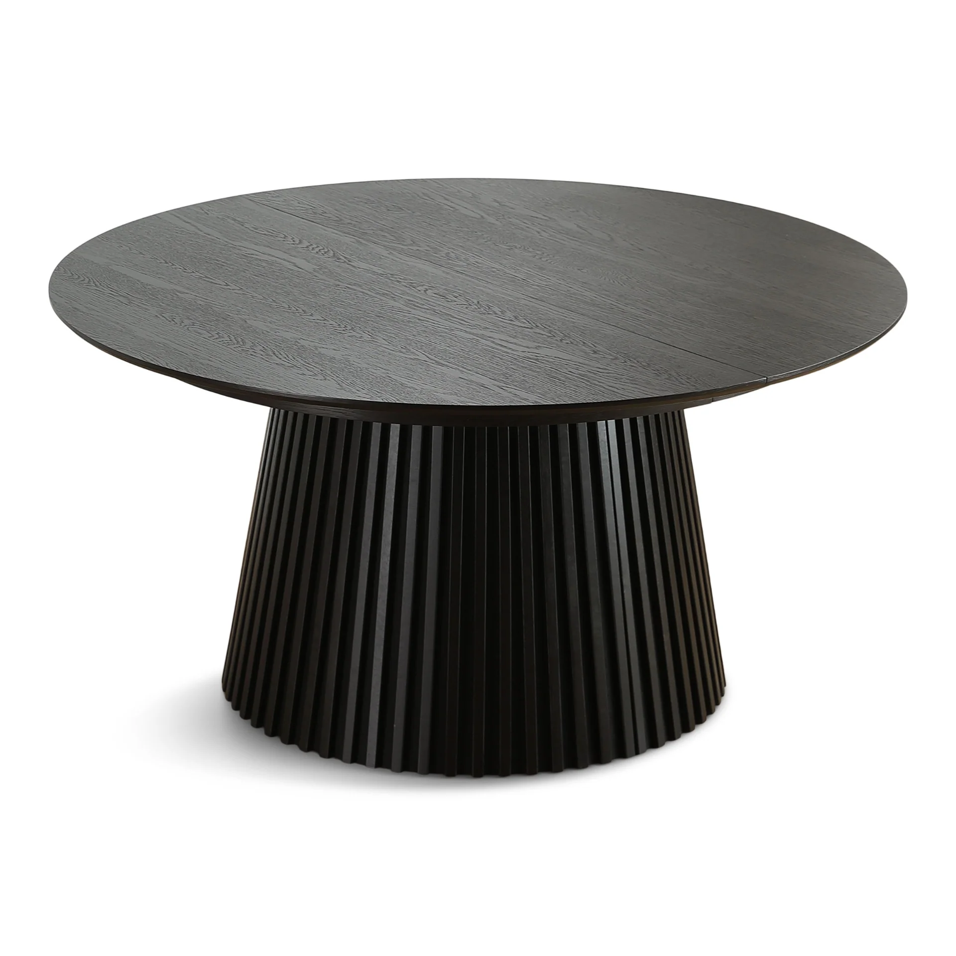 Lewis - Table ronde en noyer noir avec rallonge 150/190/230 cm - 2 rallonges incluses - Image 6