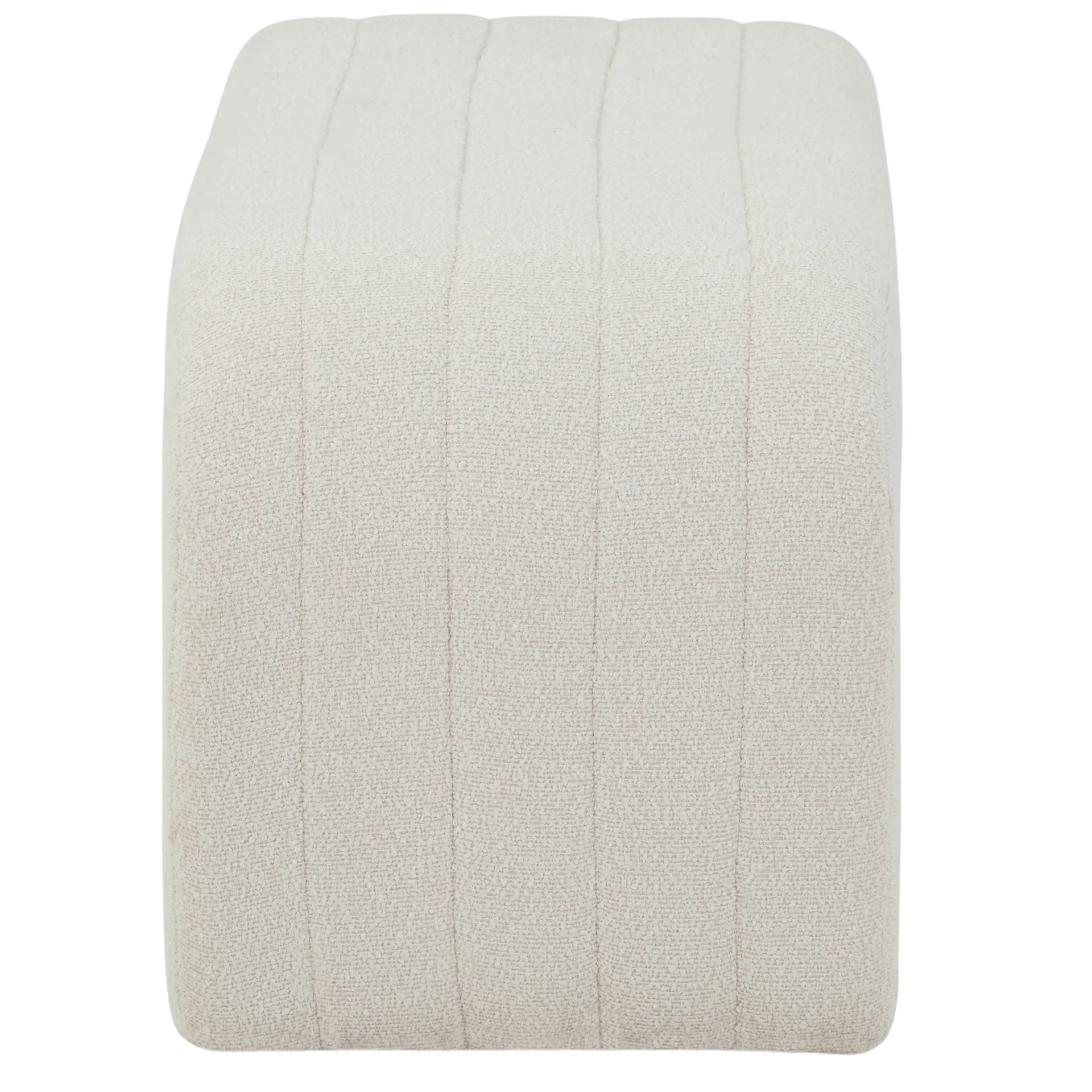 Lianna - Banc en bouclé blanc 95x40x44 cm - Image 5