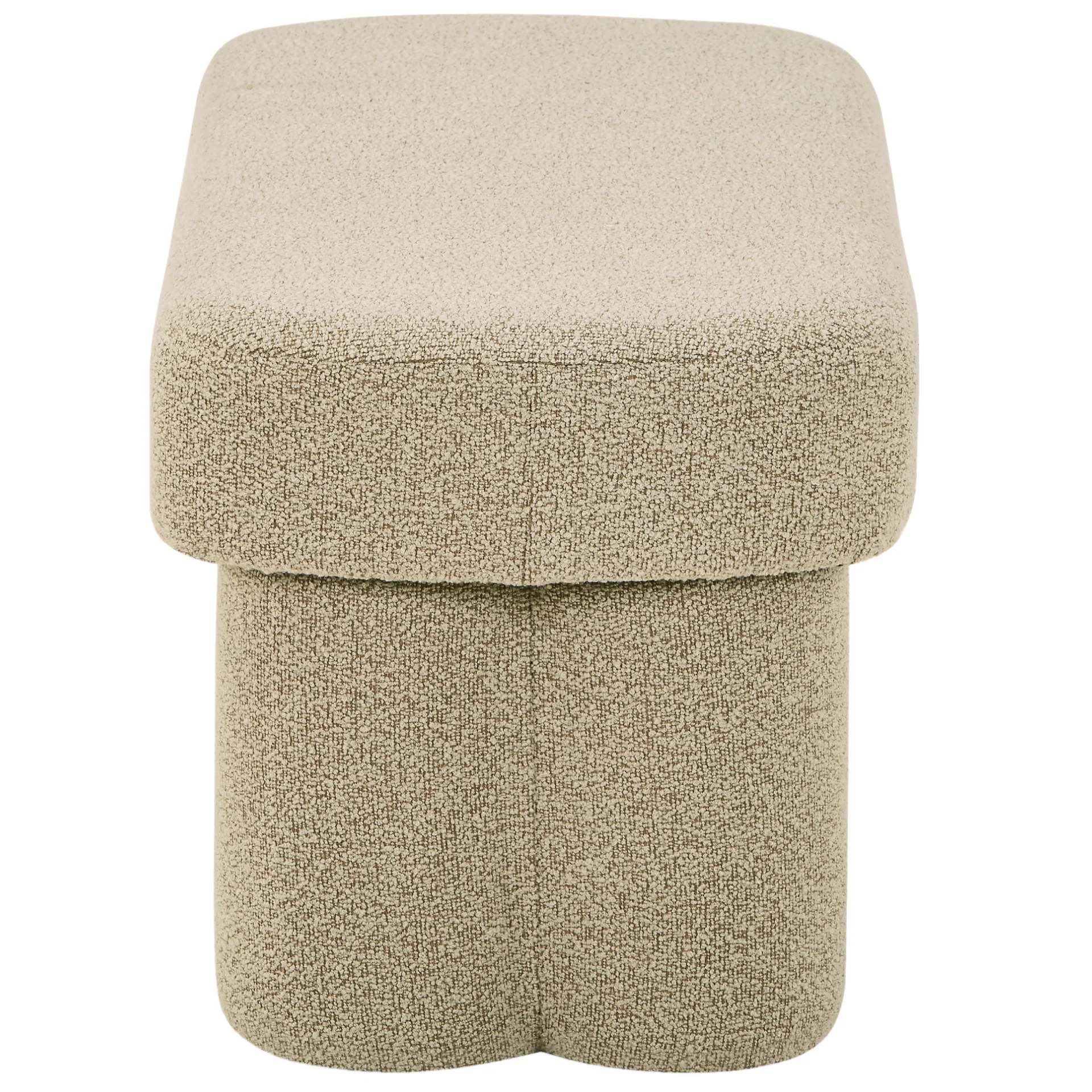 Linea banc beige bouclé 100x42x44 cm - Image 3