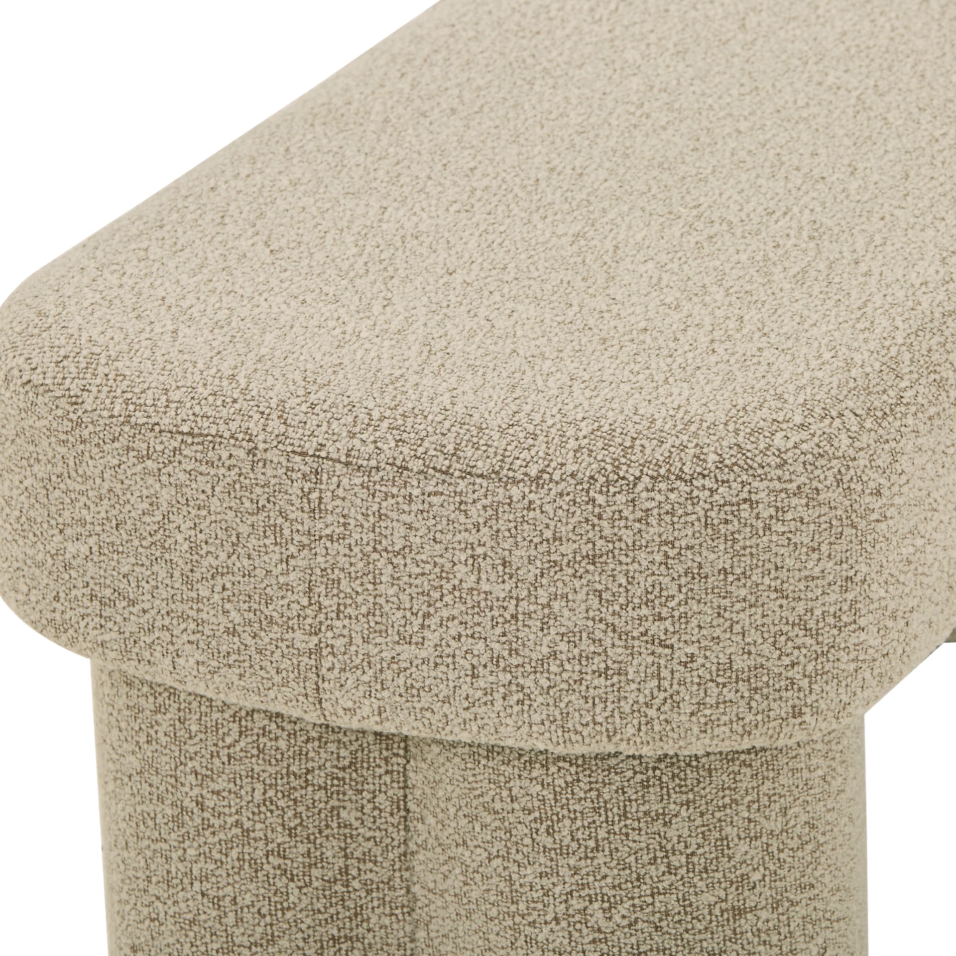 Linea banc beige bouclé 100x42x44 cm - Image 4