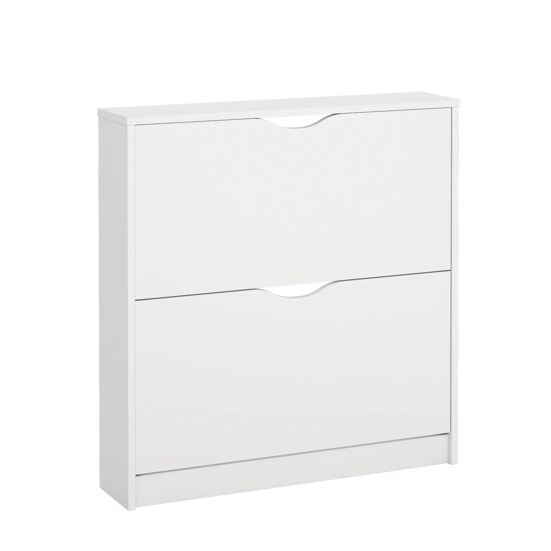 Livo meuble à chaussures à 2 portes en blanc