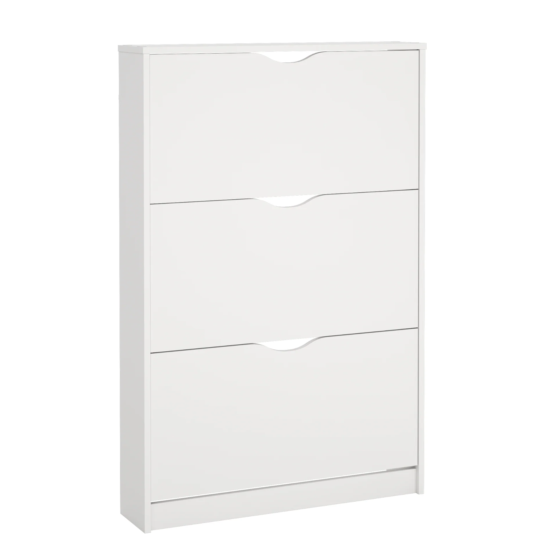 Livo meuble à chaussures à 3 portes en blanc