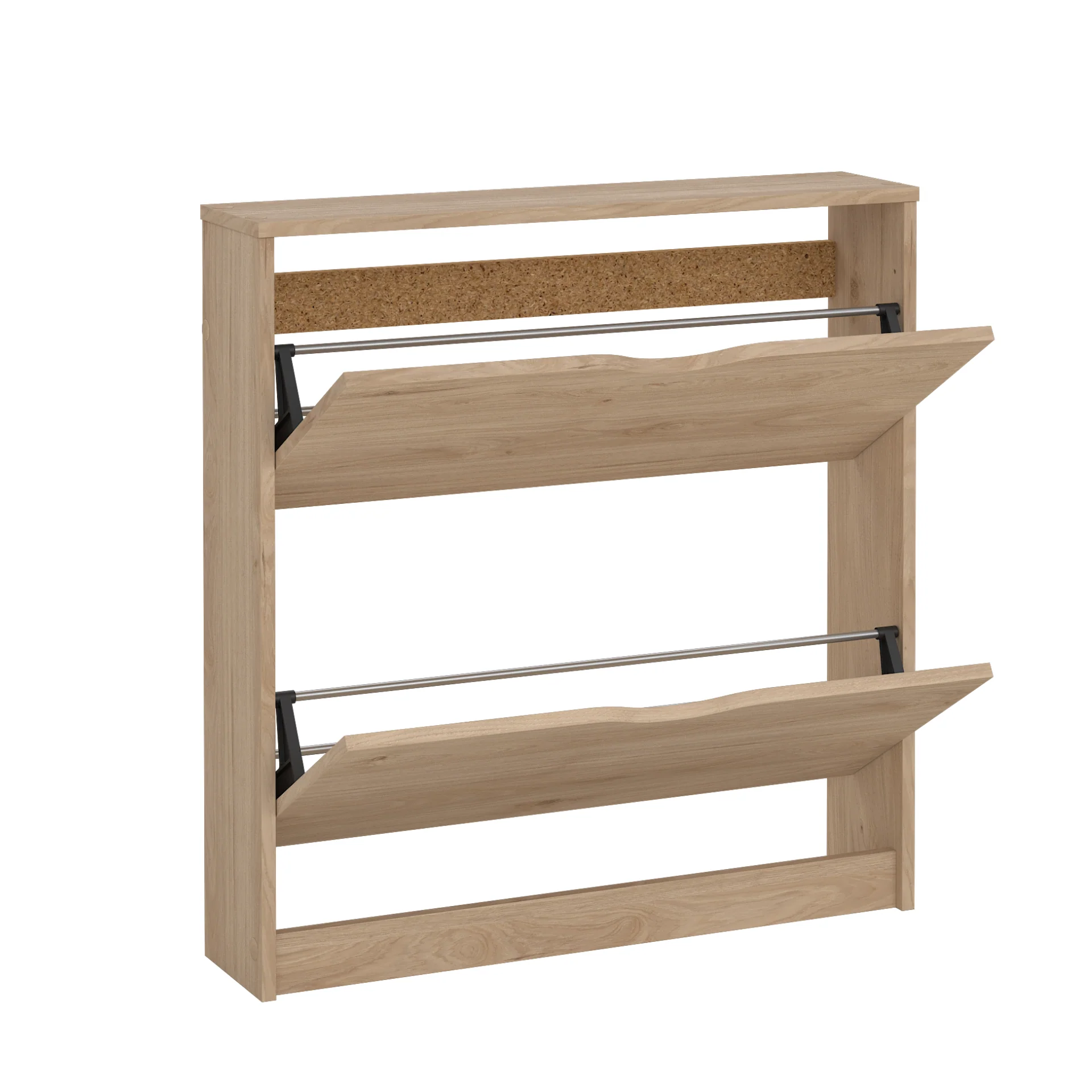 Livo meuble à chaussures avec 2 portes en aspect chêne - Image 7