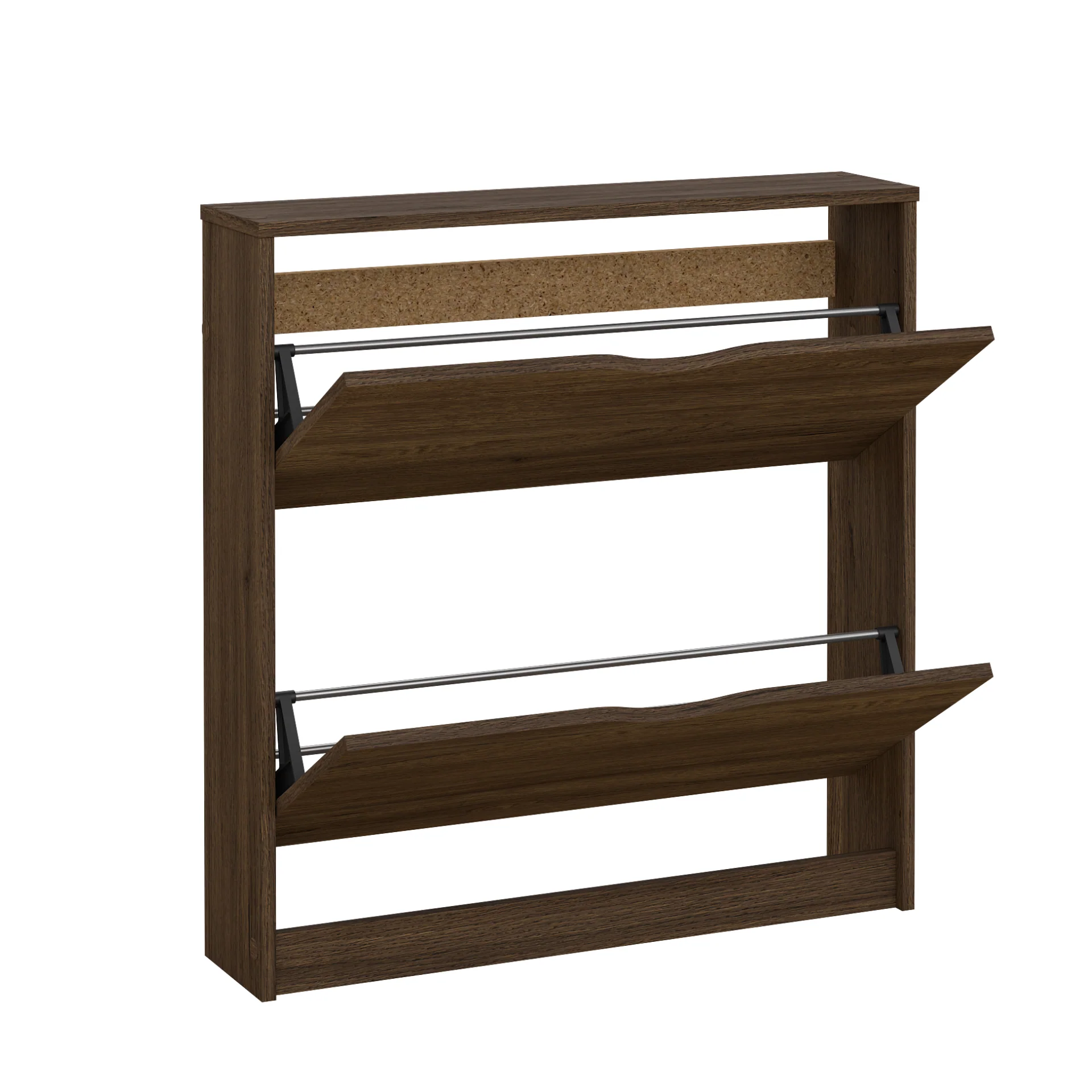 Livo meuble à chaussures avec 2 portes en chêne fumé - Image 7