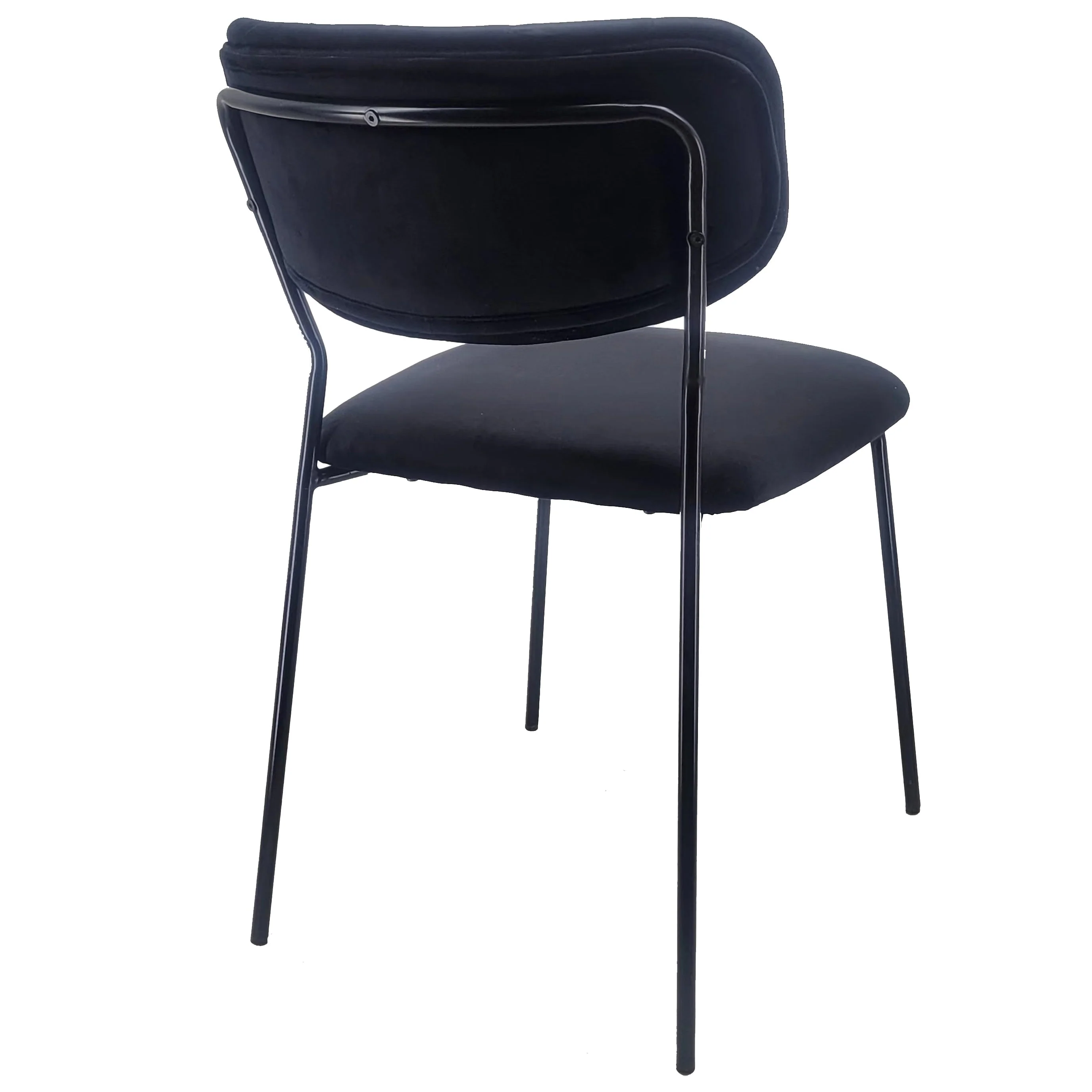 Lucia - Chaise de salle à manger en velours noir - Image 6