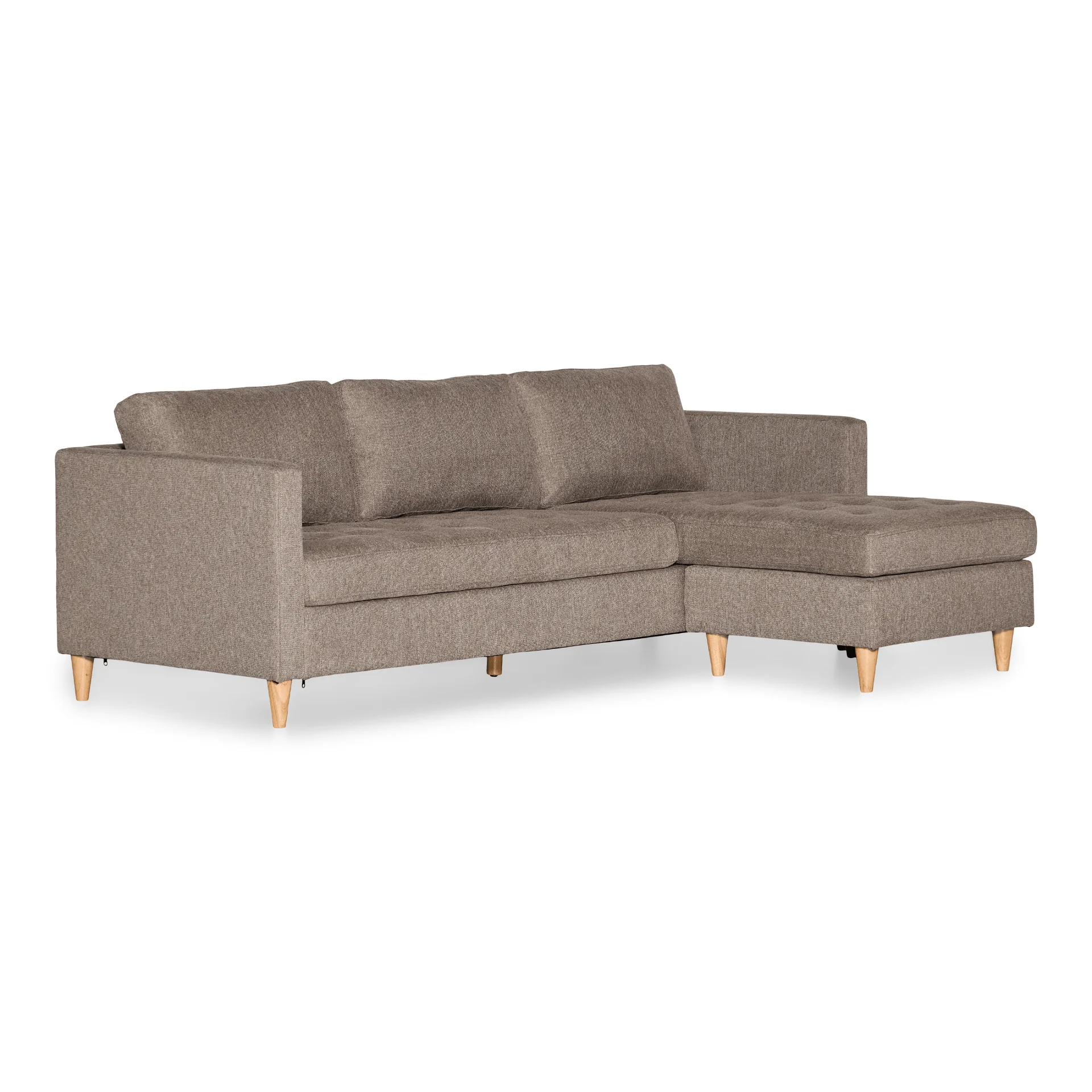 Lulu - Canapé chaise longue réversible droite et gauche en sable - L : 215 x P : 82 x H : 78 cm - Image 5