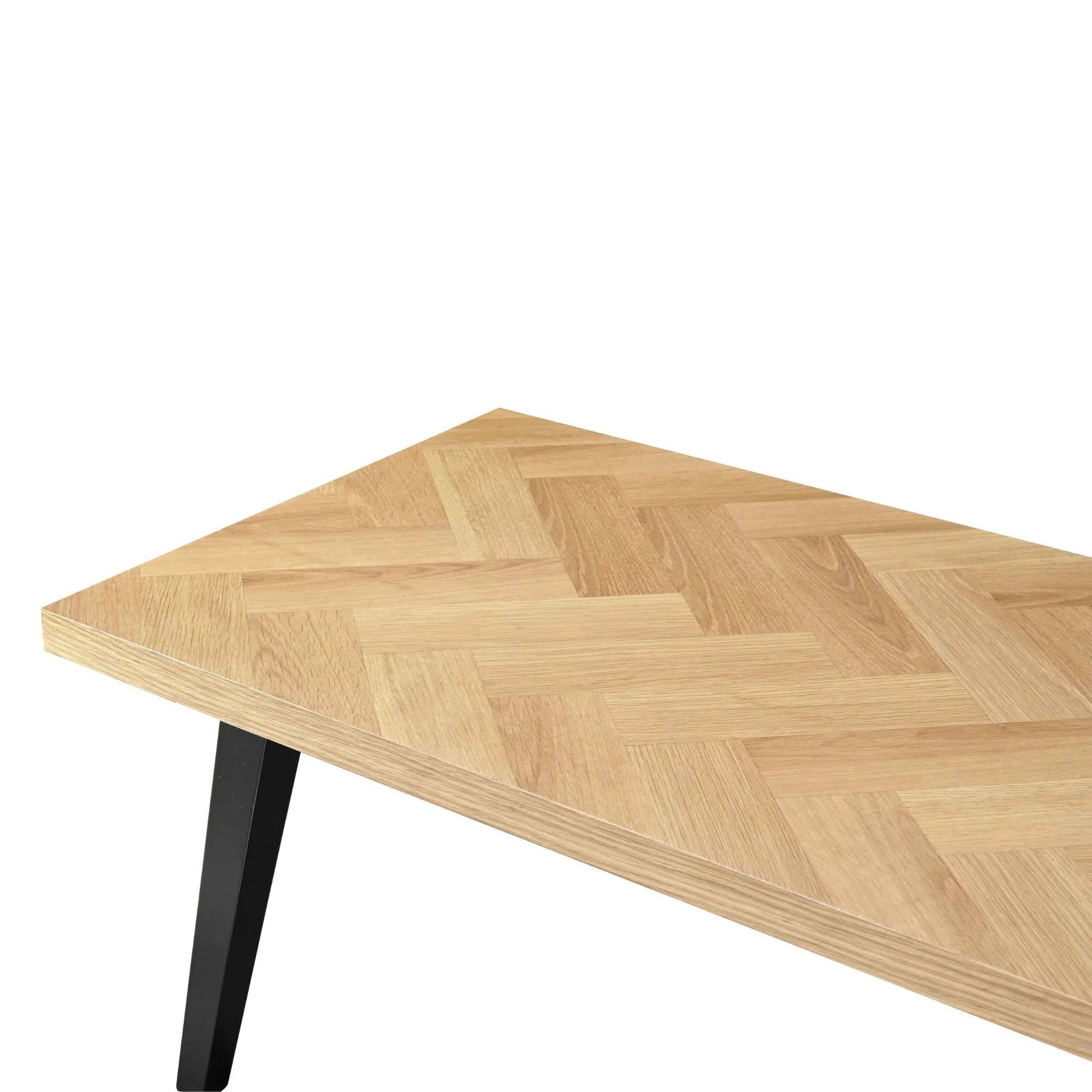 Madelina - Table basse en chevrons en placage de chêne laqué 120 cm - Image 5