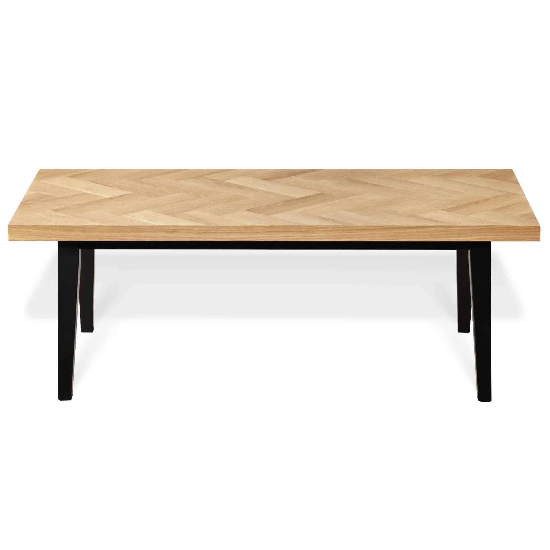 Madelina - Table basse en chevrons en placage de chêne laqué 120 cm - Image 6