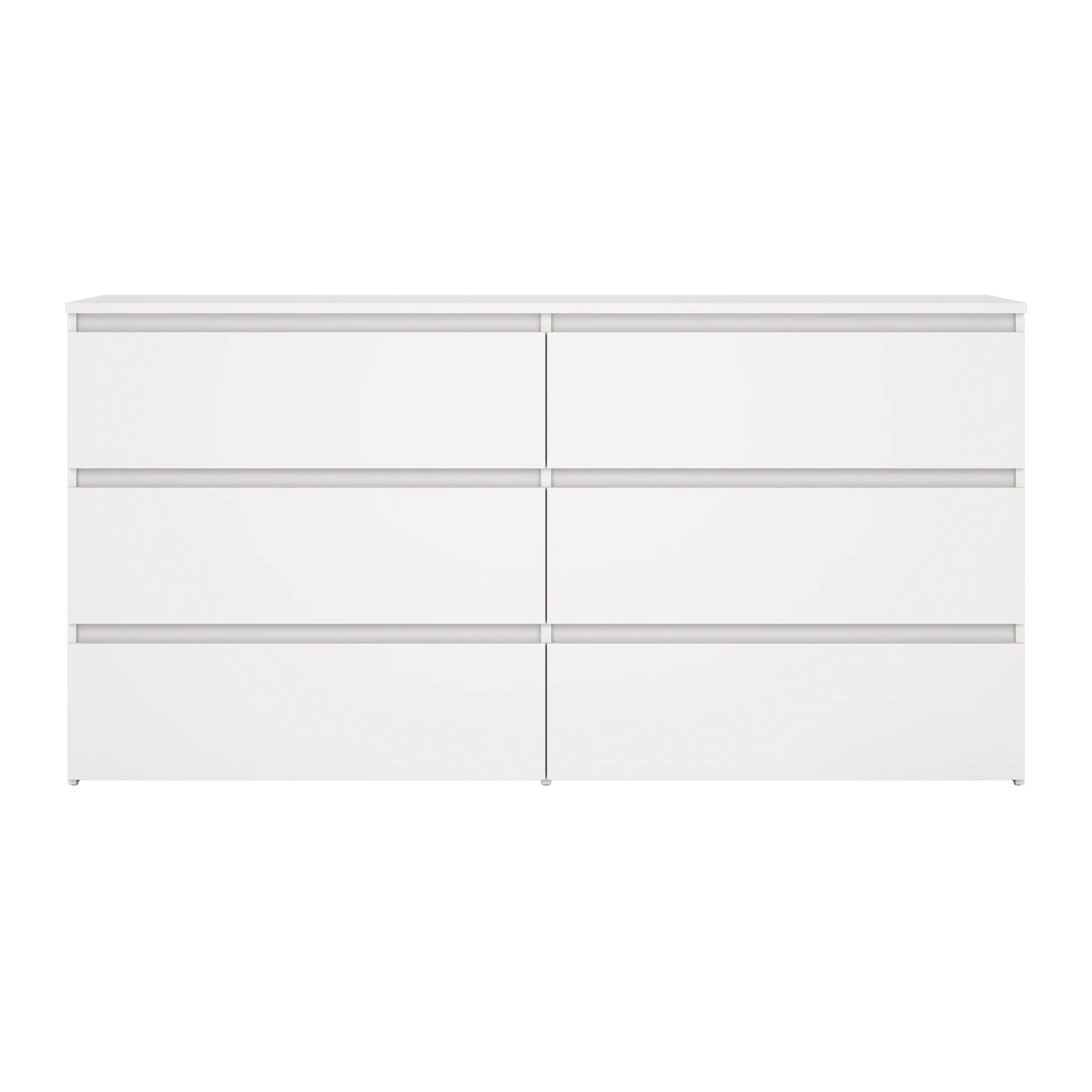 Maise commode 70x138x41 cm avec 6 tiroirs en blanc - Image 3