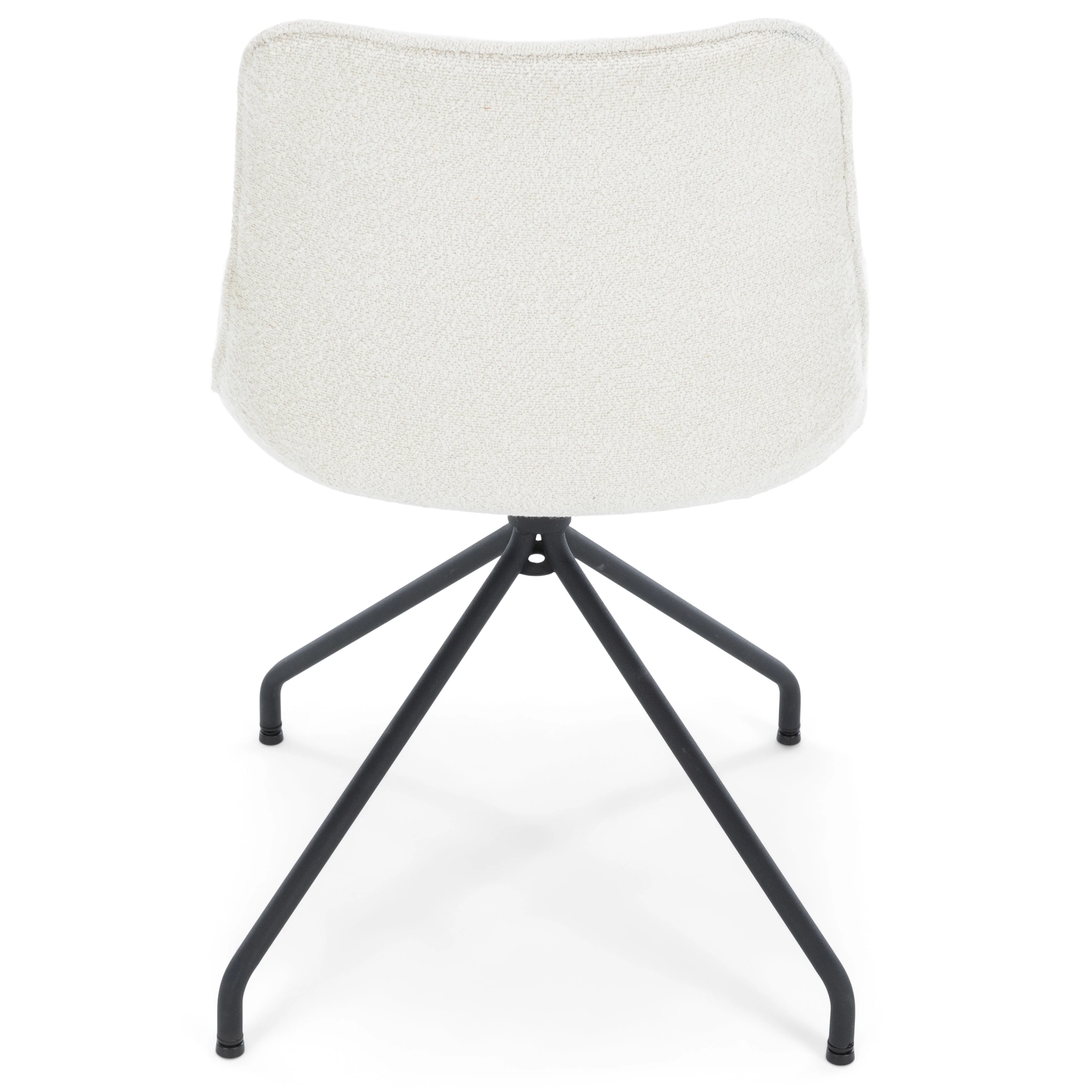 Maja - Chaise de salle à manger en bouclette blanche avec rotation à 360 degrés - Image 5
