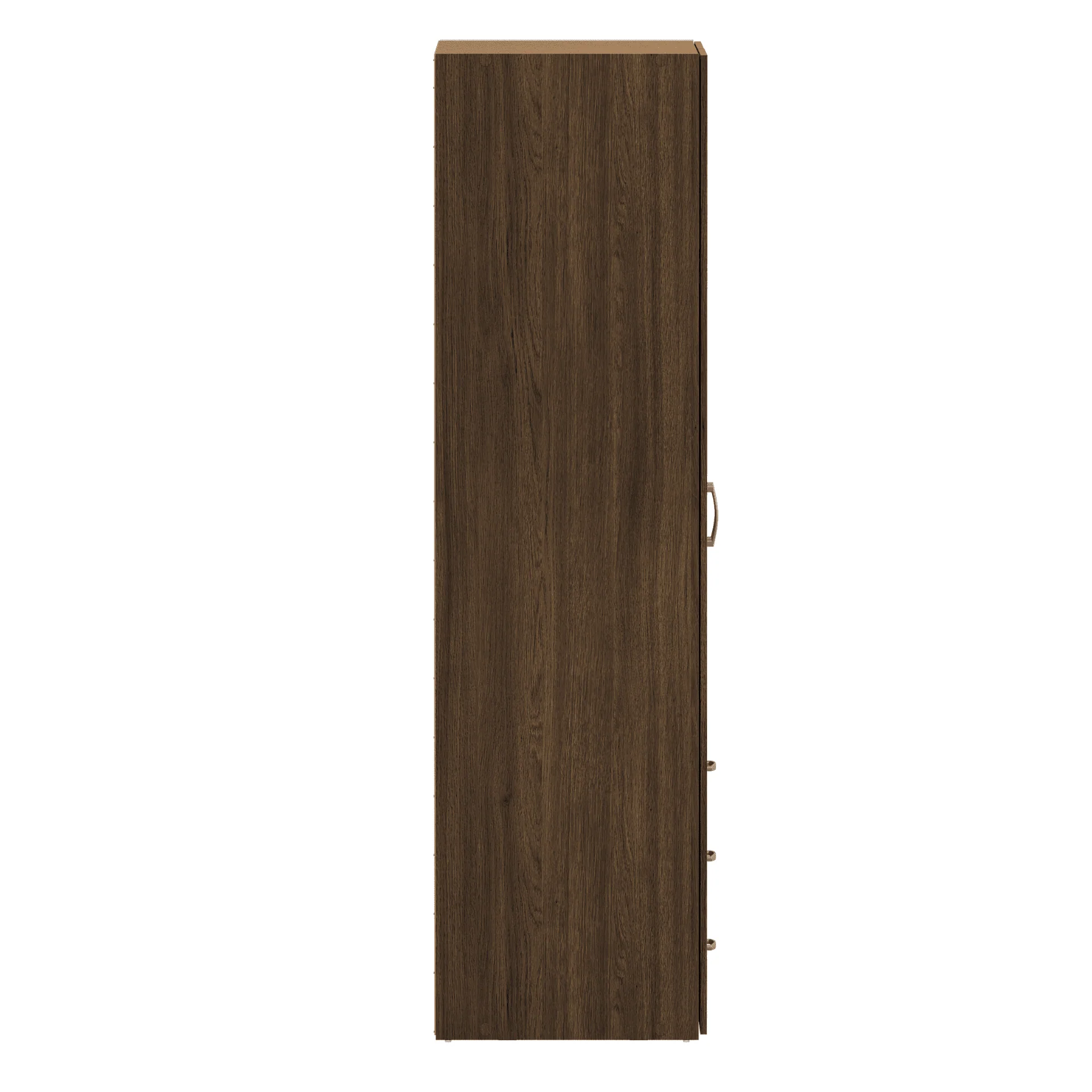 Malia armoire coloris chêne fumé 2 portes 3 tiroirs - Image 4