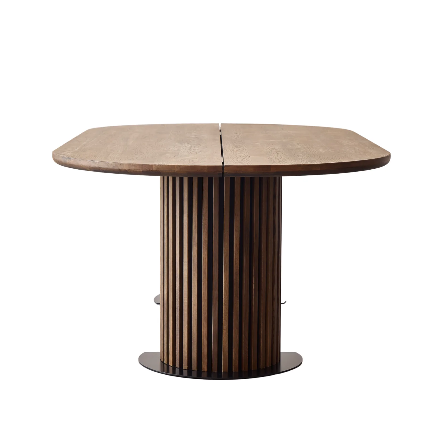 Matteo - Table à lattes avec sommier à lattes en chêne massif fumé 240x120x77 cm - Image 8