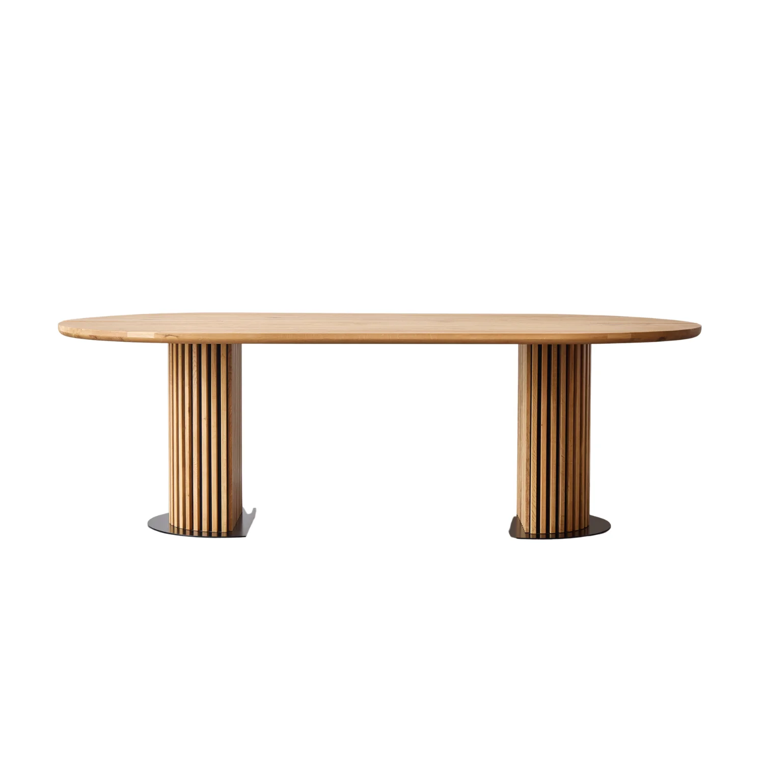 Matteo - Table à lattes avec sommier à lattes en chêne massif huilé/naturel 240x120x77 cm - Image 8