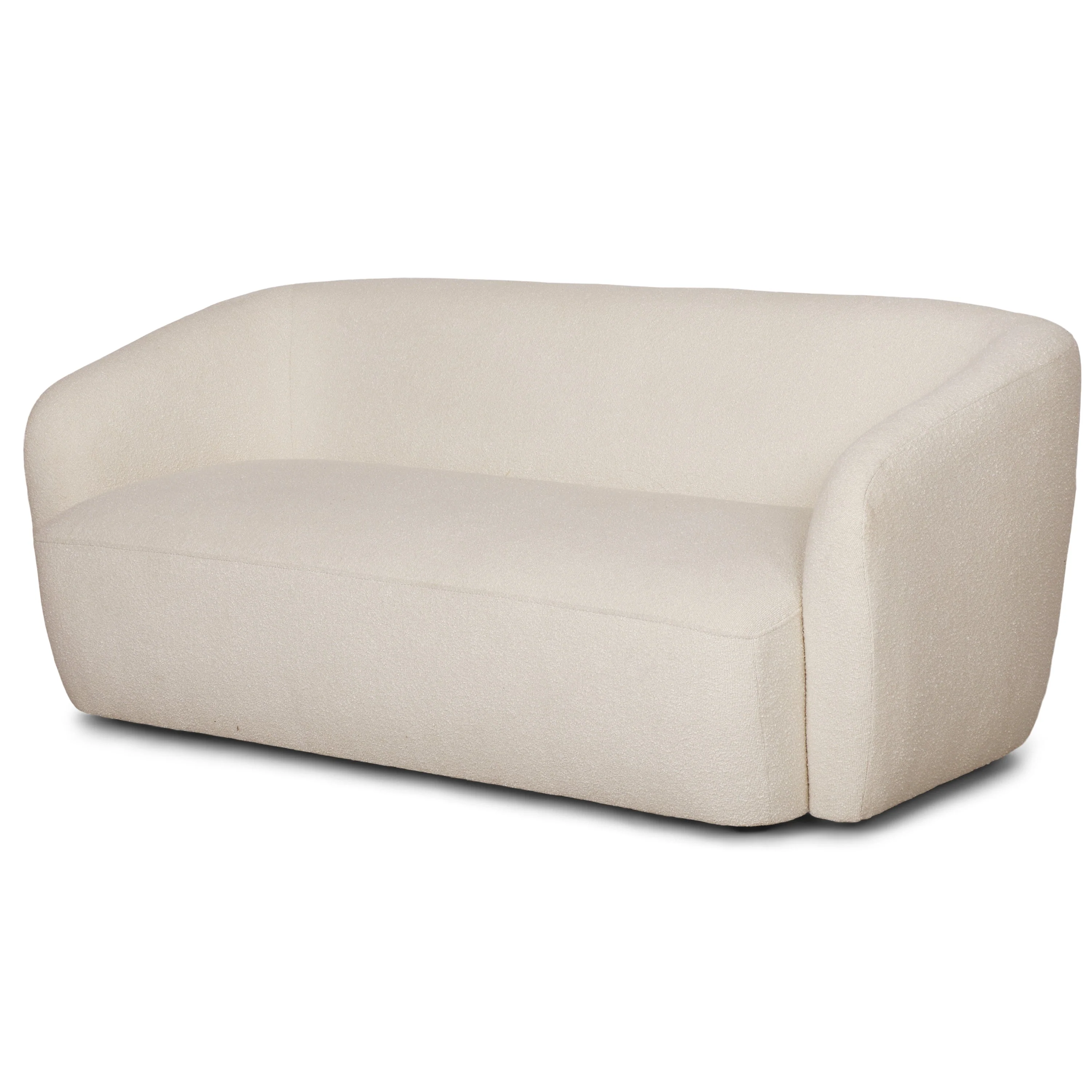 Melisa - Canapé 2 places en bouclé blanc L: 173 x P: 84 x H: 66 cm - Image 4