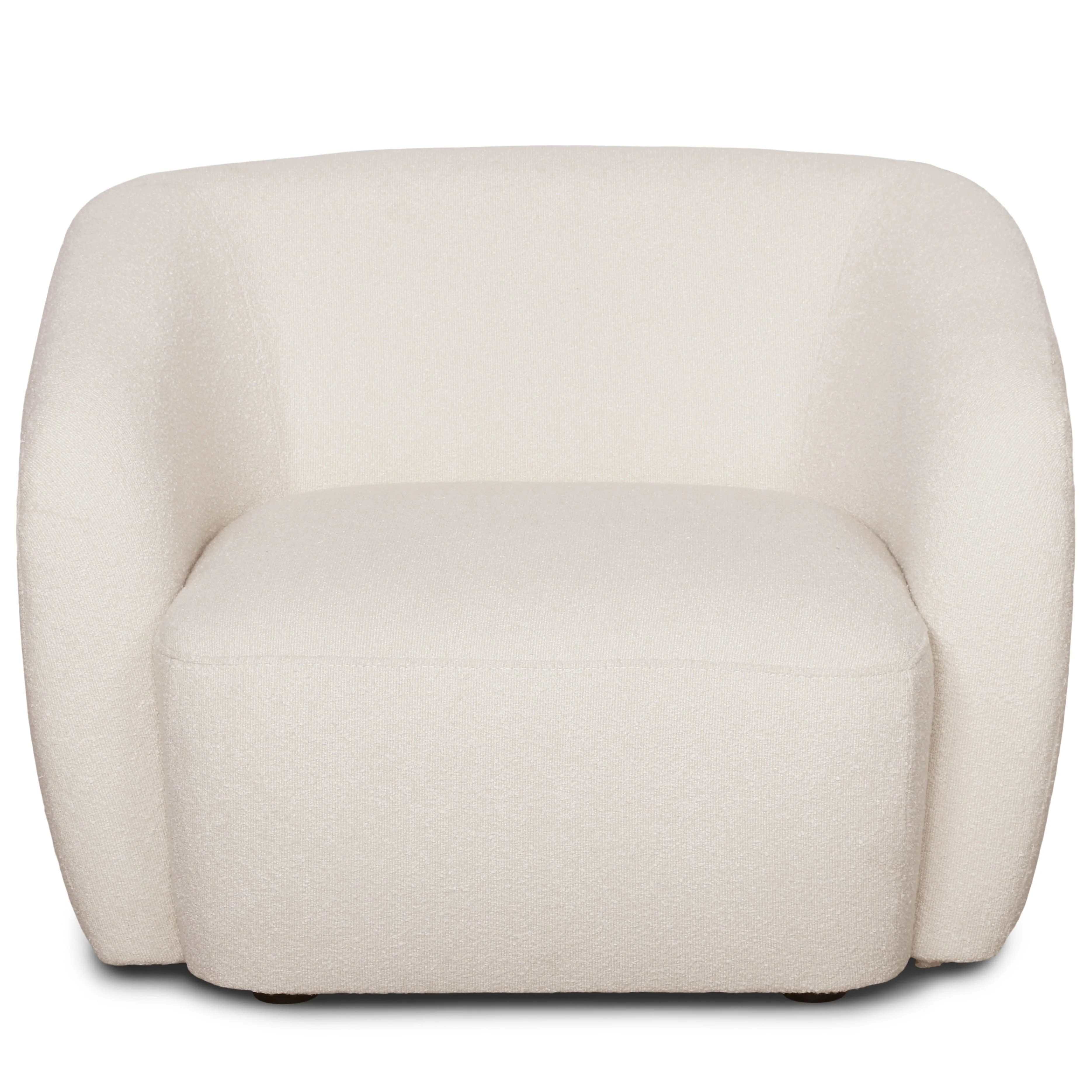 Melisa - Fauteuil en bouclé blanc L: 92 x P: 84 x H: 66 cm - Image 4
