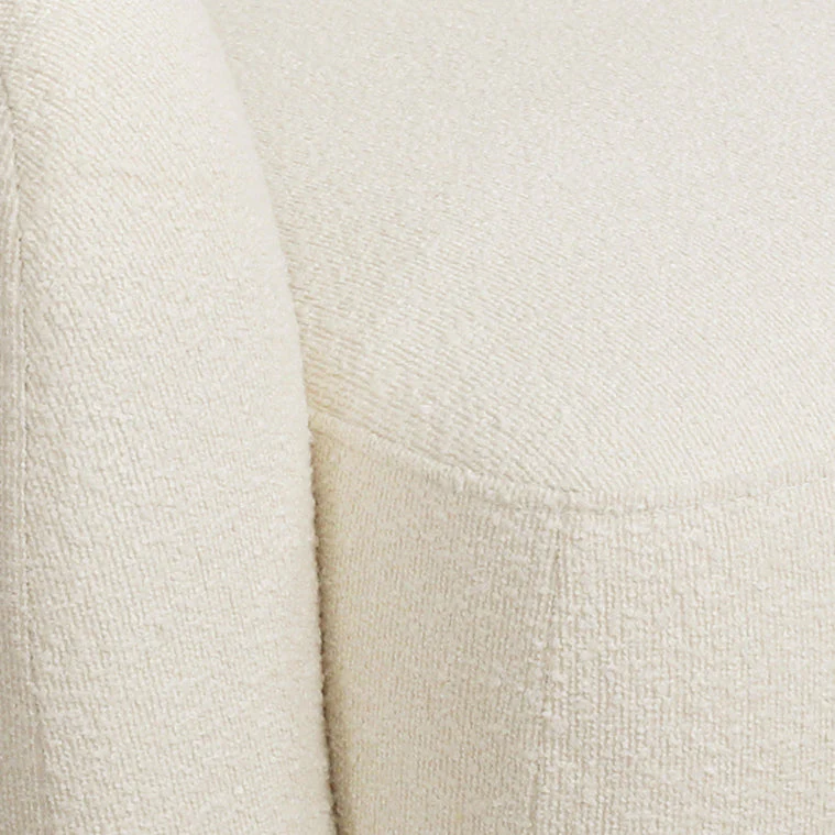 Melisa - Fauteuil en bouclé blanc L: 92 x P: 84 x H: 66 cm - Image 6