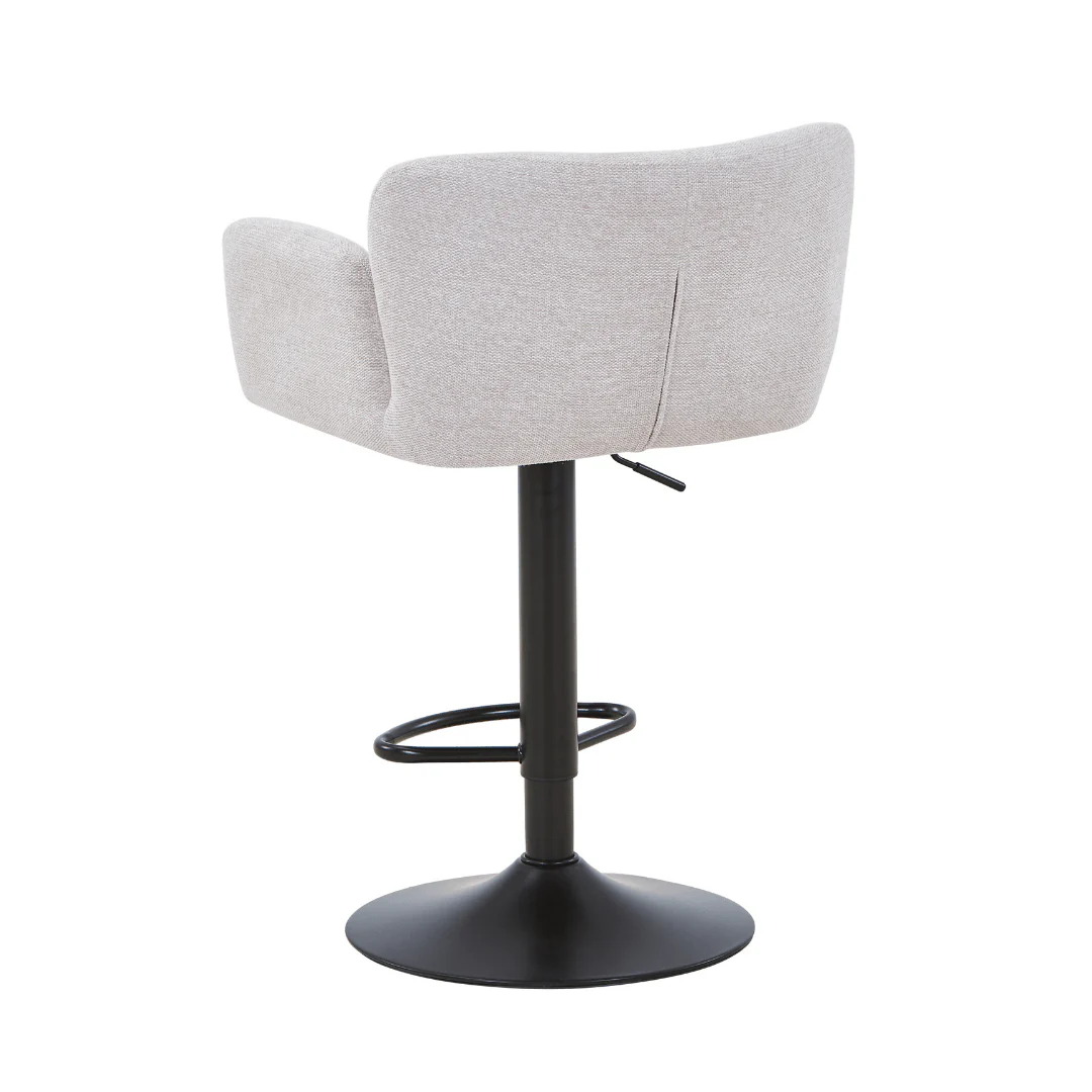 Tabouret de bar Melody - textile beige avec hauteur réglable et fonction pivotante - Image 5