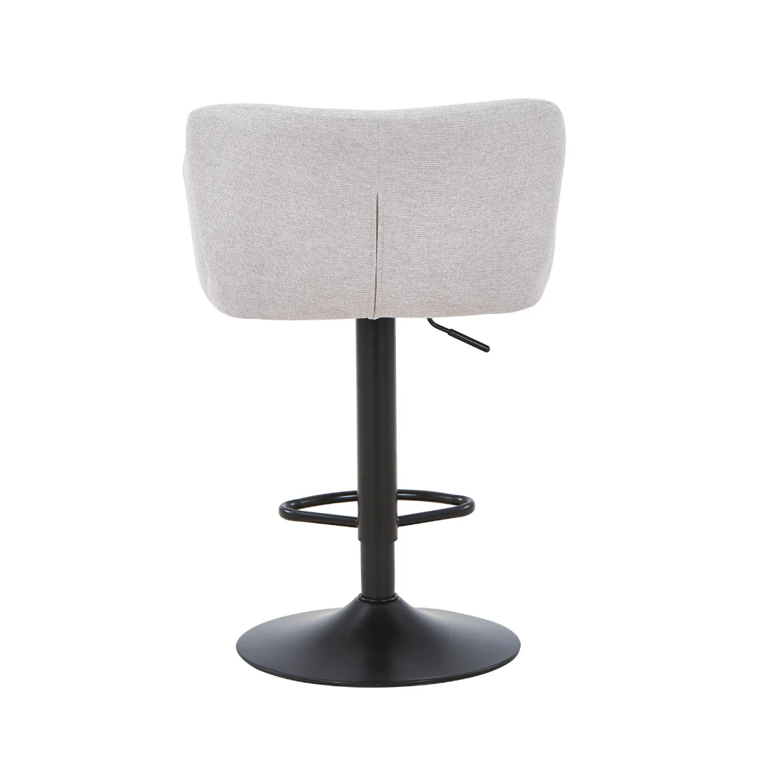 Tabouret de bar Melody - textile beige avec hauteur réglable et fonction pivotante - Image 7