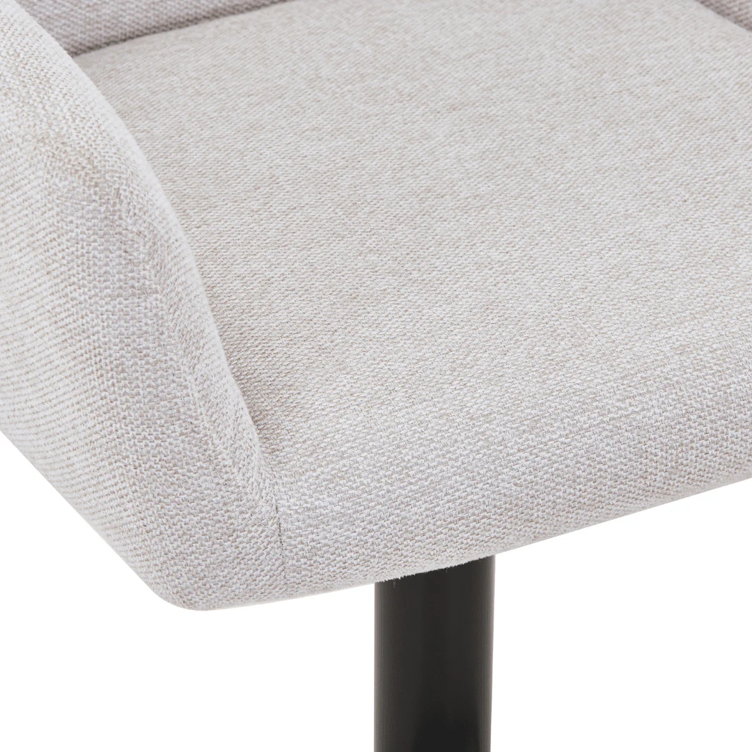 Tabouret de bar Melody - textile beige avec hauteur réglable et fonction pivotante - Image 9