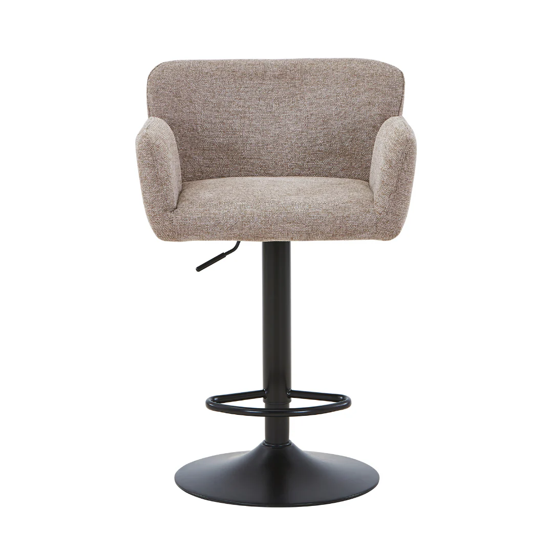 Melody Tabouret de bar – textile sable avec hauteur réglable et fonction pivotante - Image 10
