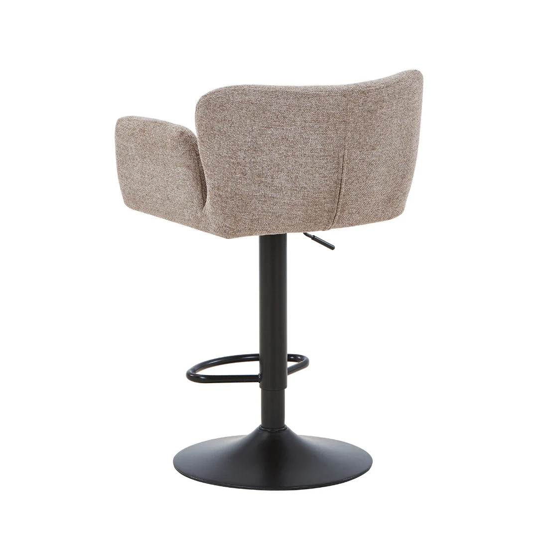 Melody Tabouret de bar – textile sable avec hauteur réglable et fonction pivotante - Image 5