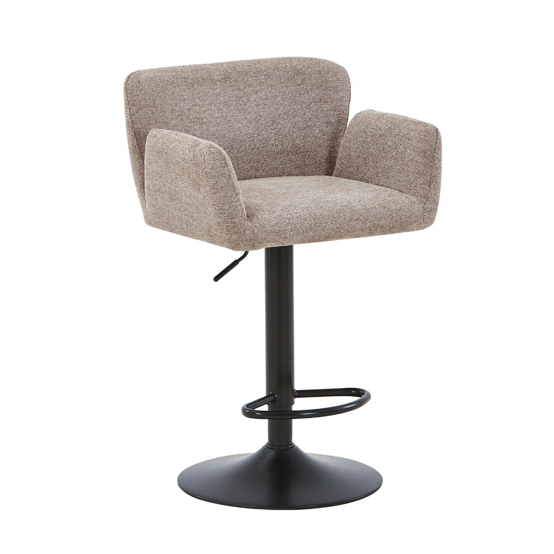 Melody Tabouret de bar – textile sable avec hauteur réglable et fonction pivotante - Image 6