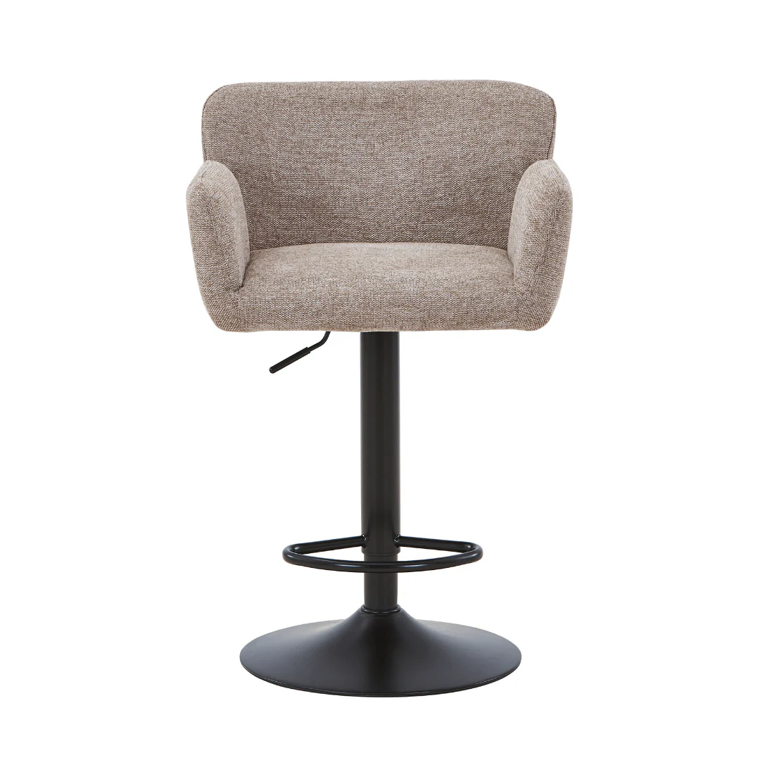 Melody Tabouret de bar – textile sable avec hauteur réglable et fonction pivotante - Image 8