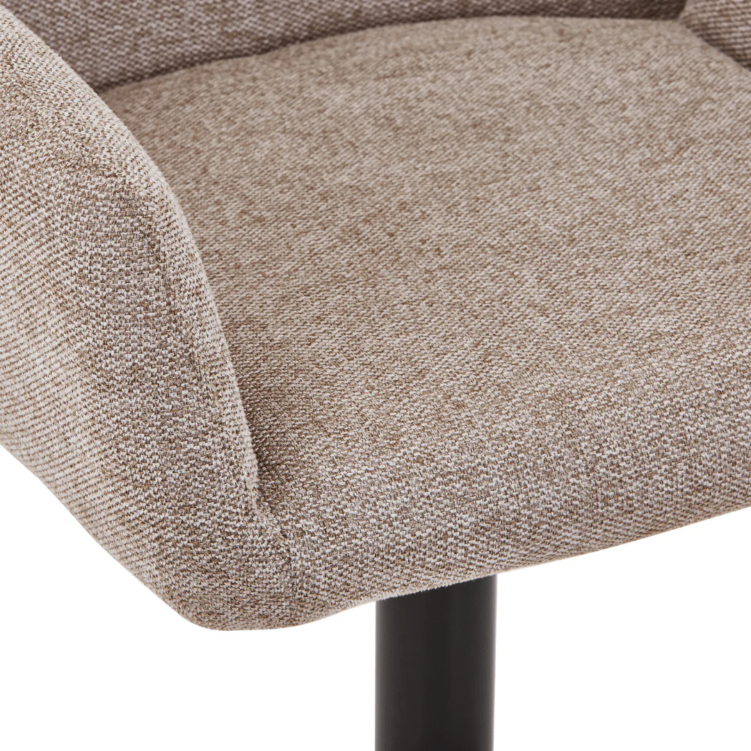 Melody Tabouret de bar – textile sable avec hauteur réglable et fonction pivotante - Image 9