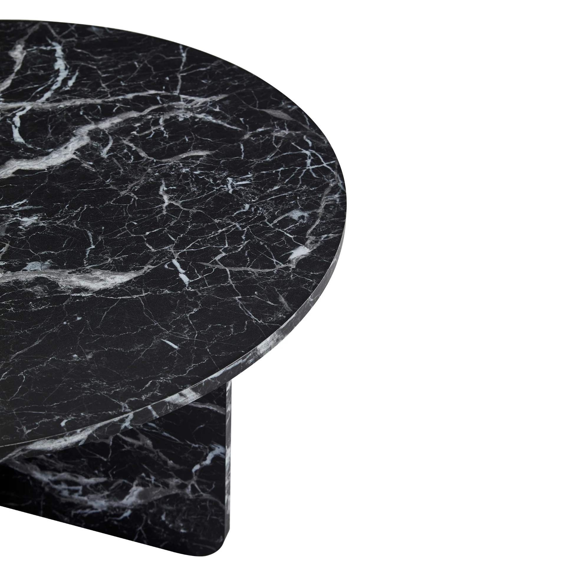 Mercy - Table basse en marbre noir Ø80 cm - Image 4
