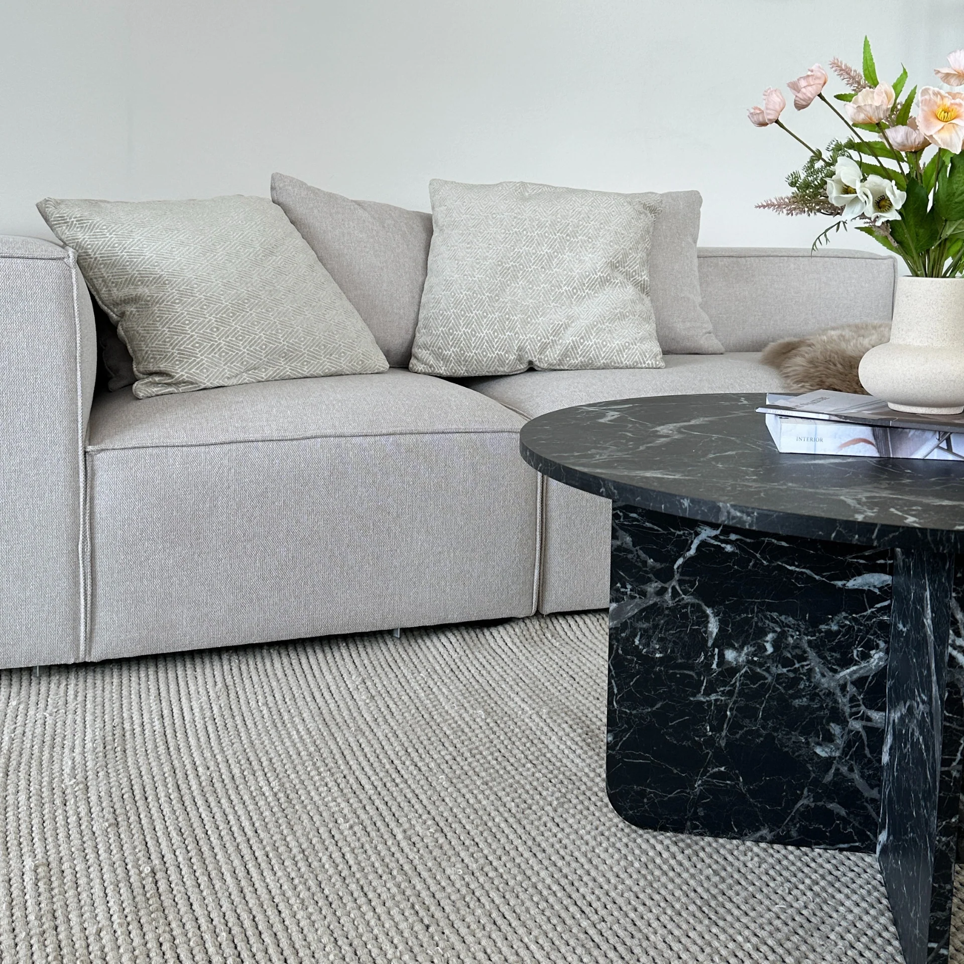 Mercy - Table basse en marbre noir Ø80 cm - Image 5