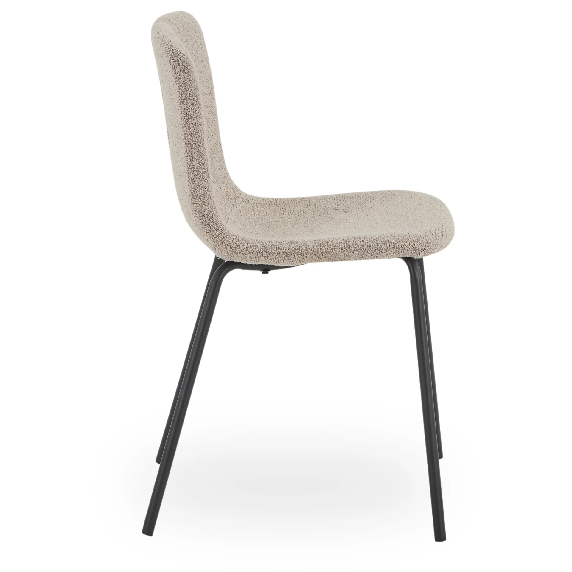 Miley Chaise de salle à manger en boucle beige - Image 5