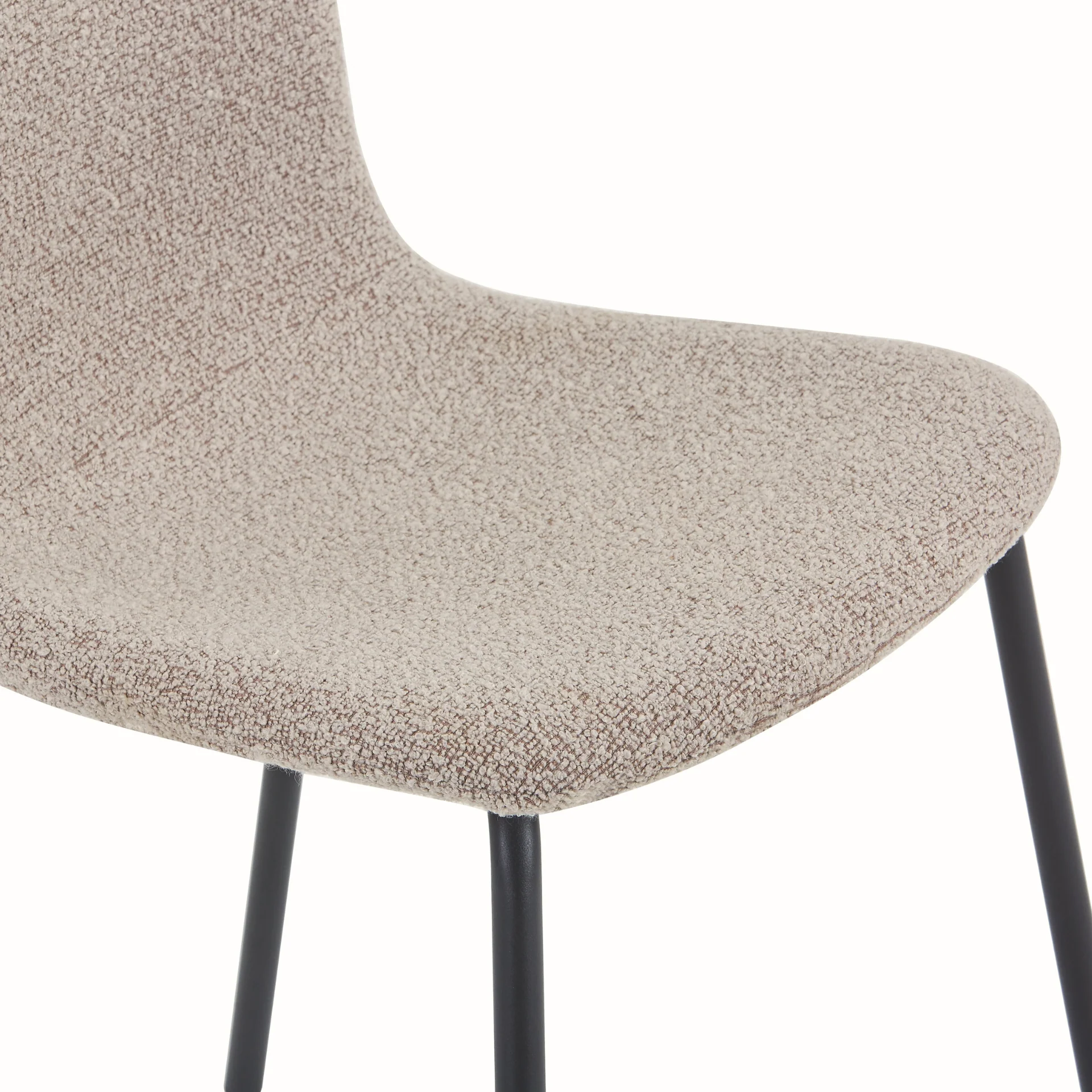 Miley Chaise de salle à manger en boucle beige - Image 6