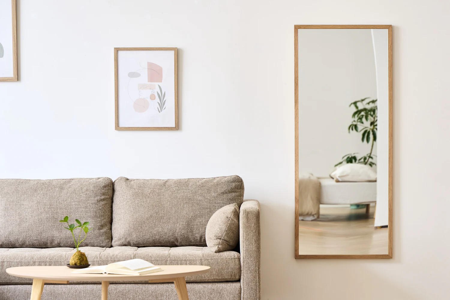 Miroir Elvira 120x50 cm avec cadre en bois de chêne - Image 3