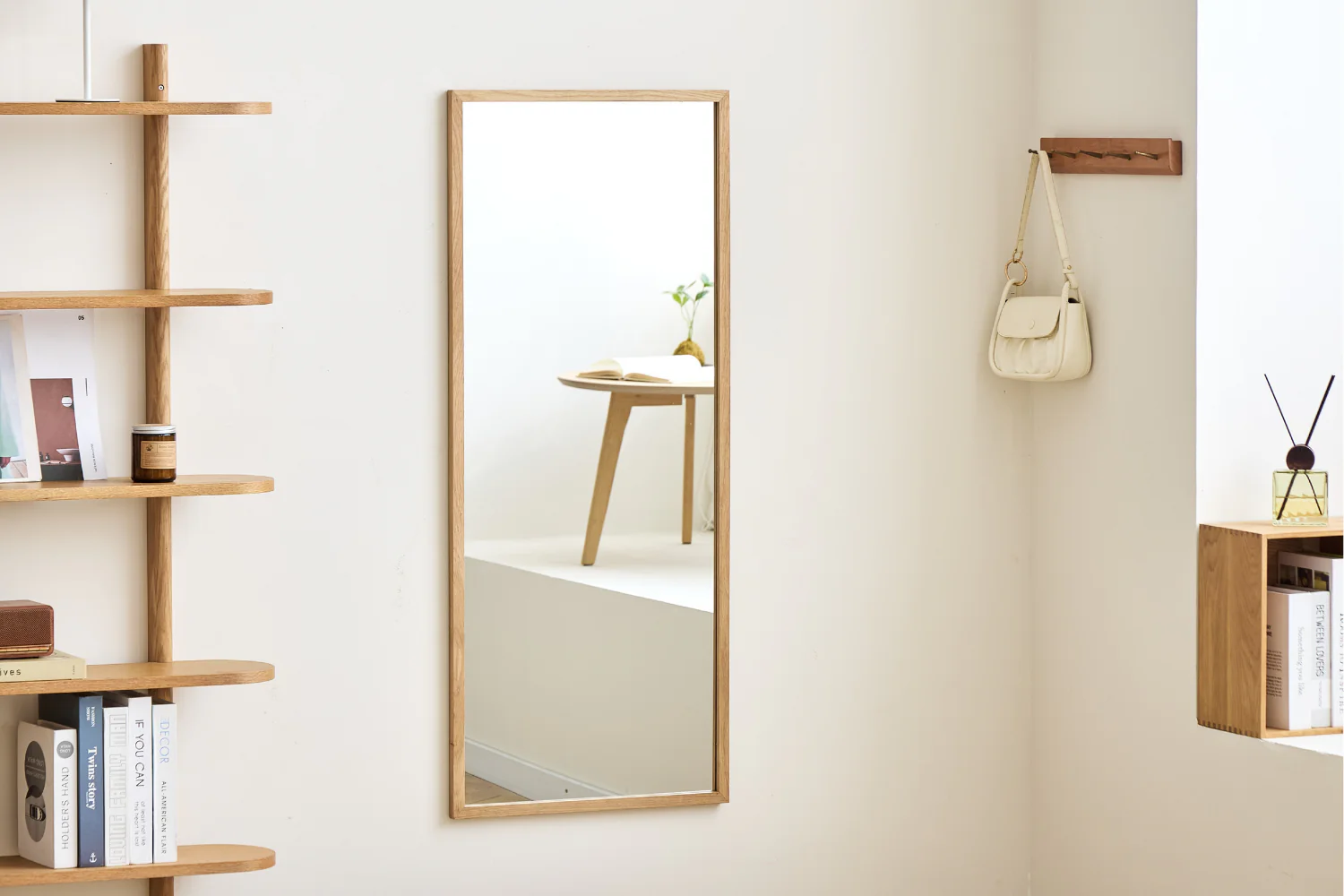 Miroir Elvira 120x50 cm avec cadre en bois de chêne - Image 8